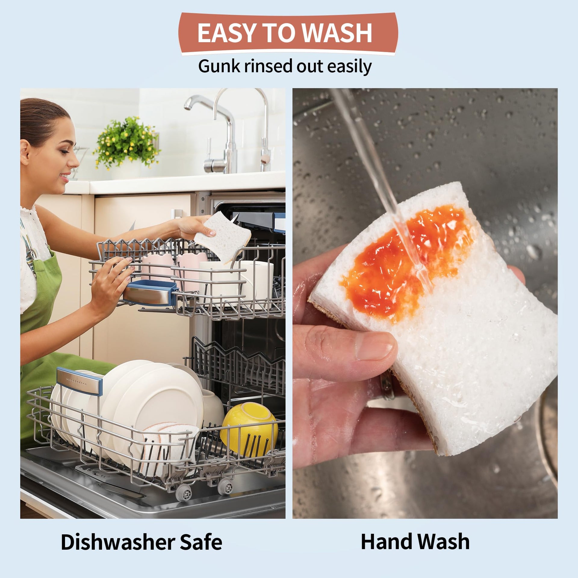 Natural Dish Sponge 48 Pack (48 Count)