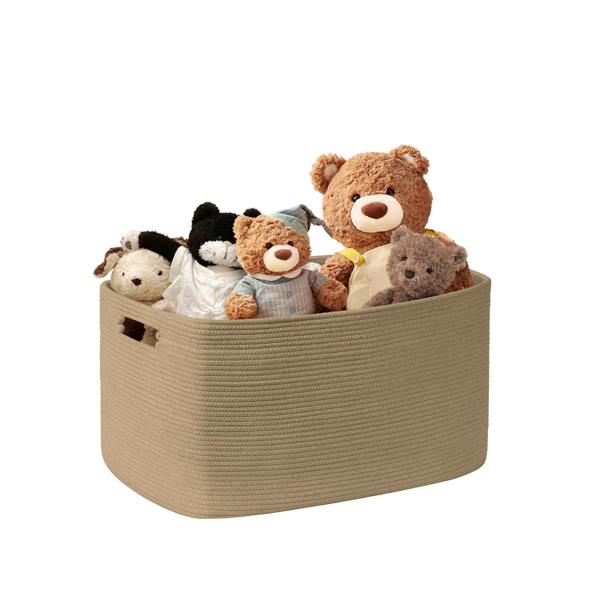 45L Small Woven Laundry Basket Hamper with Handles