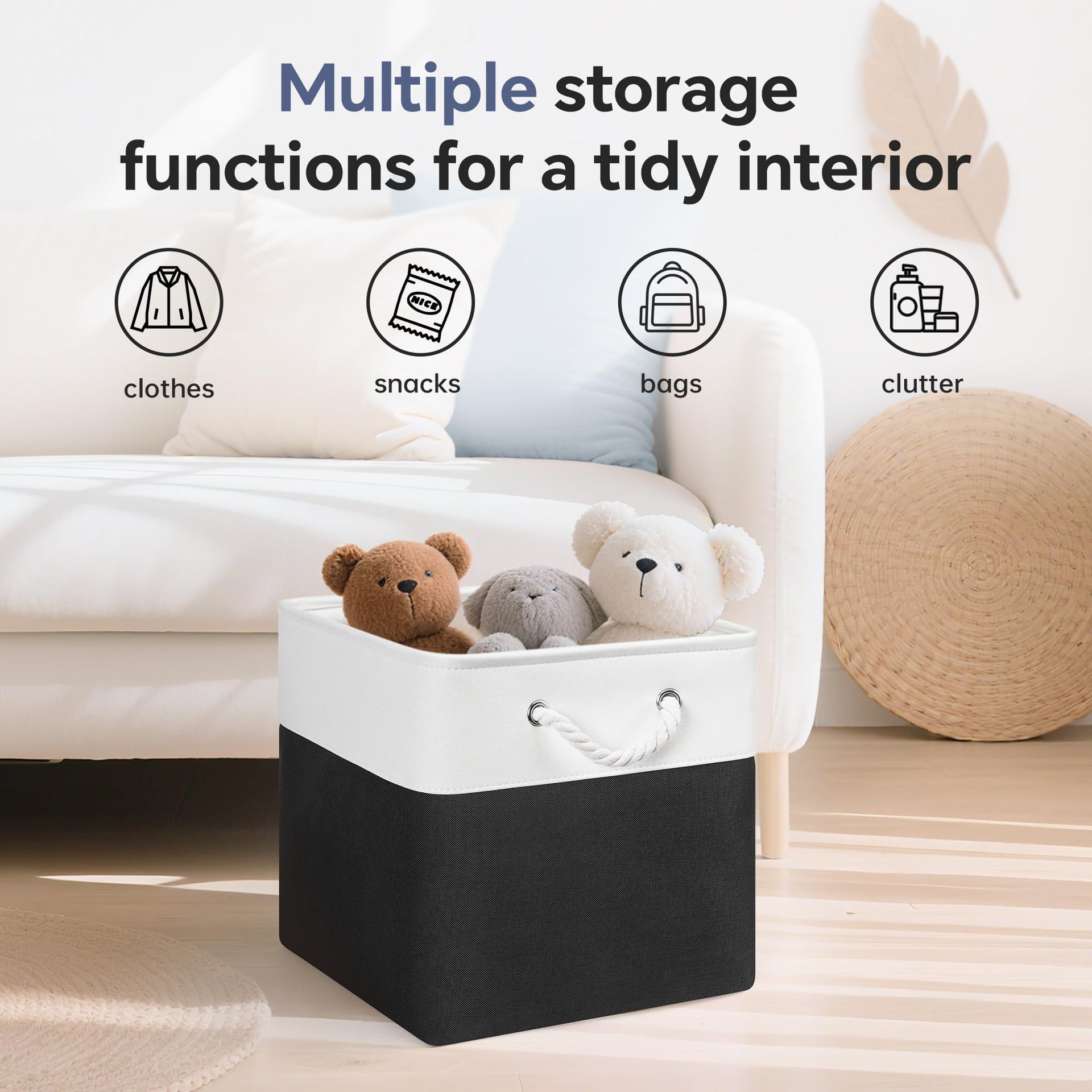 13x13x13 Inch Storage Cube Bins Foldable Organizer Baskets 6 Pack (6 Count)
