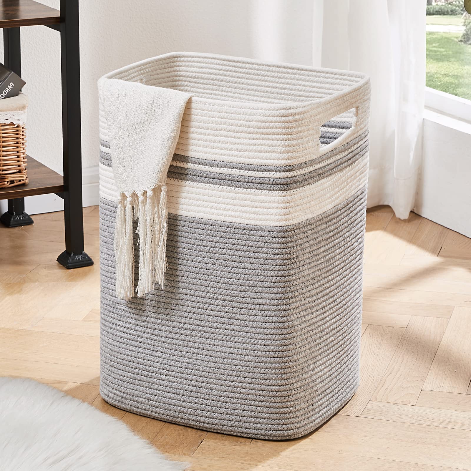 Laundry Hamper Collapsible Laundry Basket Clothes Organizer Gray