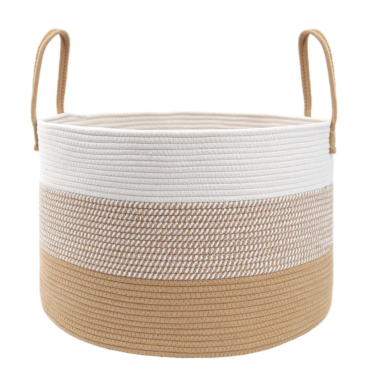 65L Extra Large Machine Washable Cotton Rope Blanket Basket
