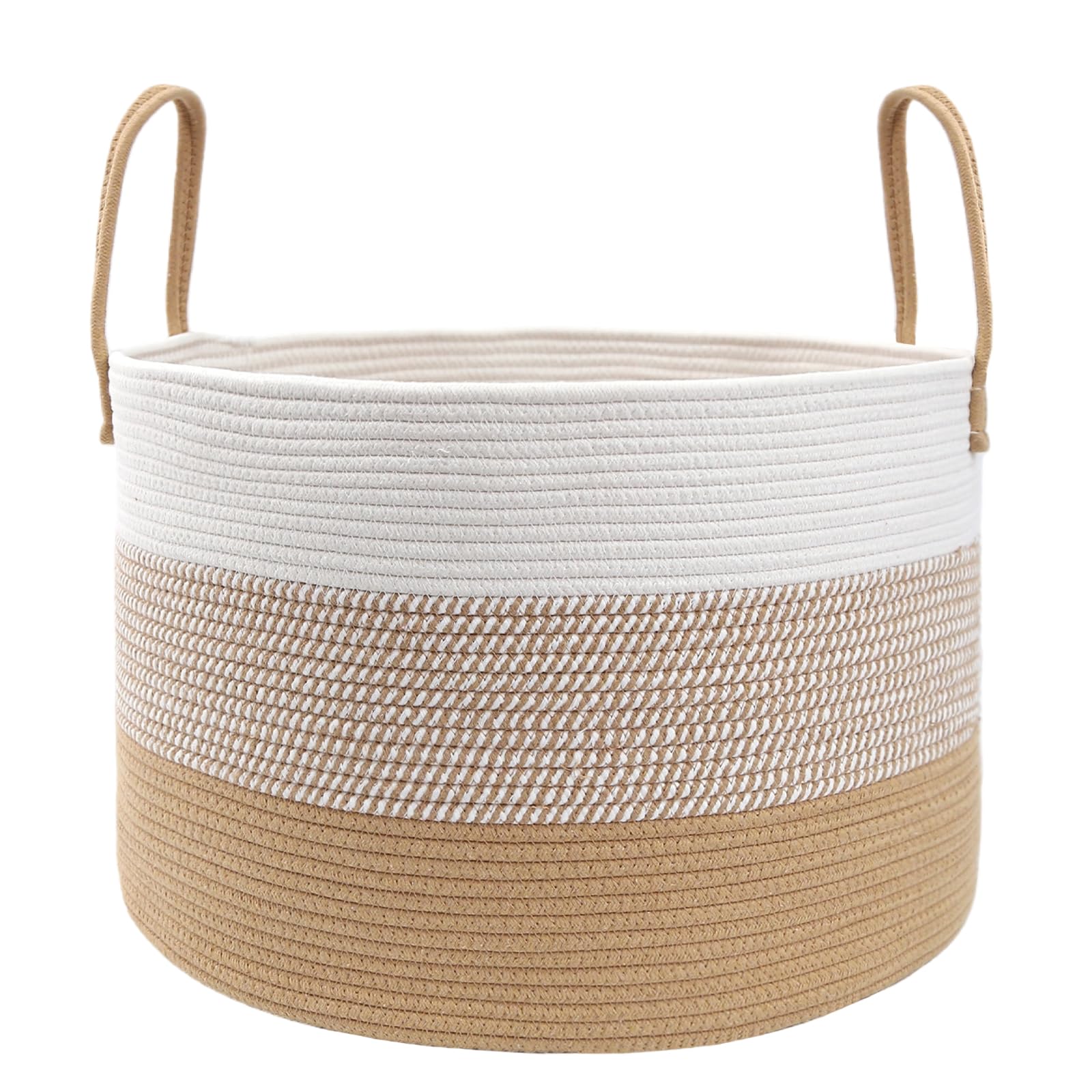 115L Extra Large Machine Washable Cotton Rope Blanket Basket