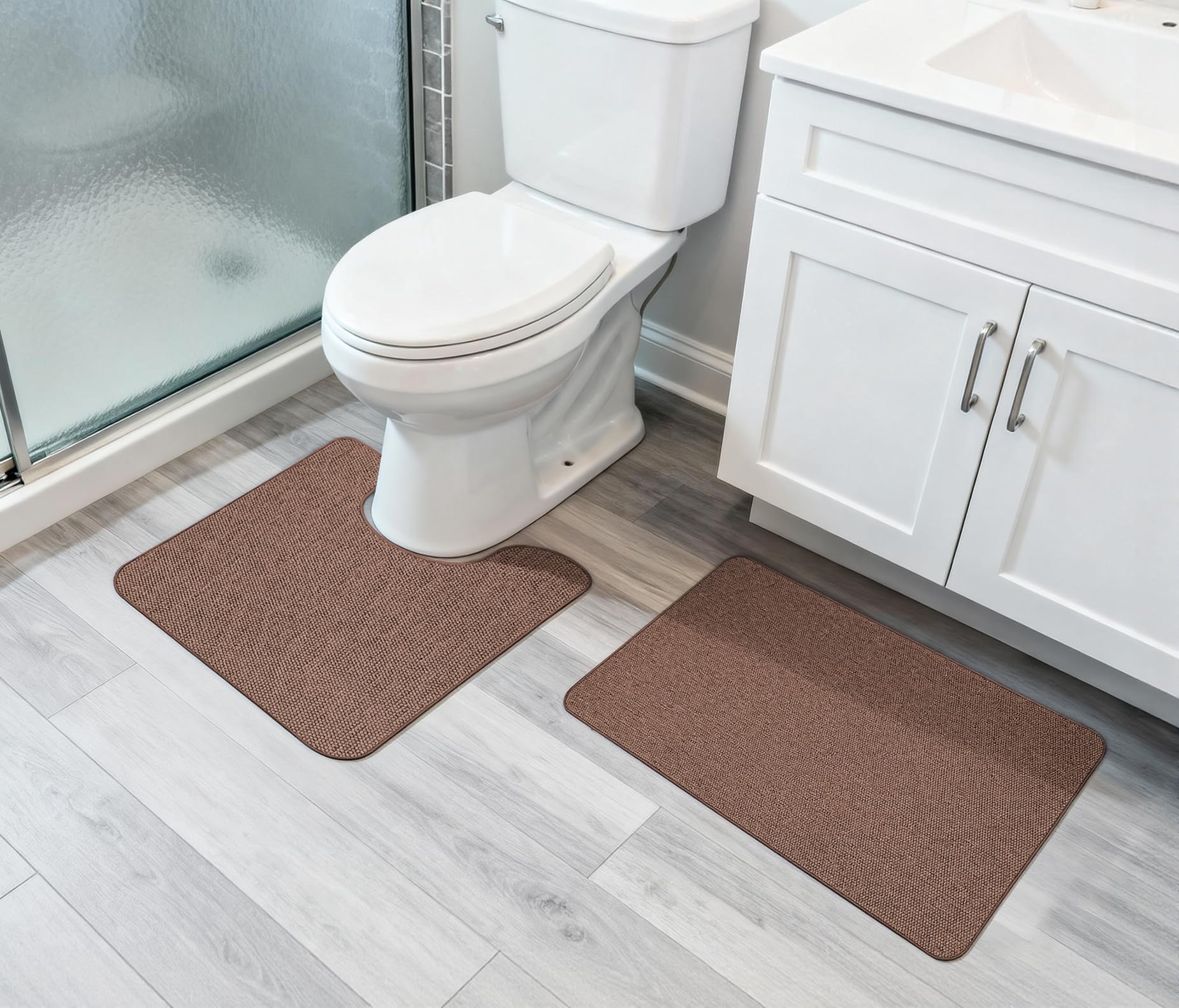 Bath Mat Set 2 Pieces (6.38 Sq Ft)