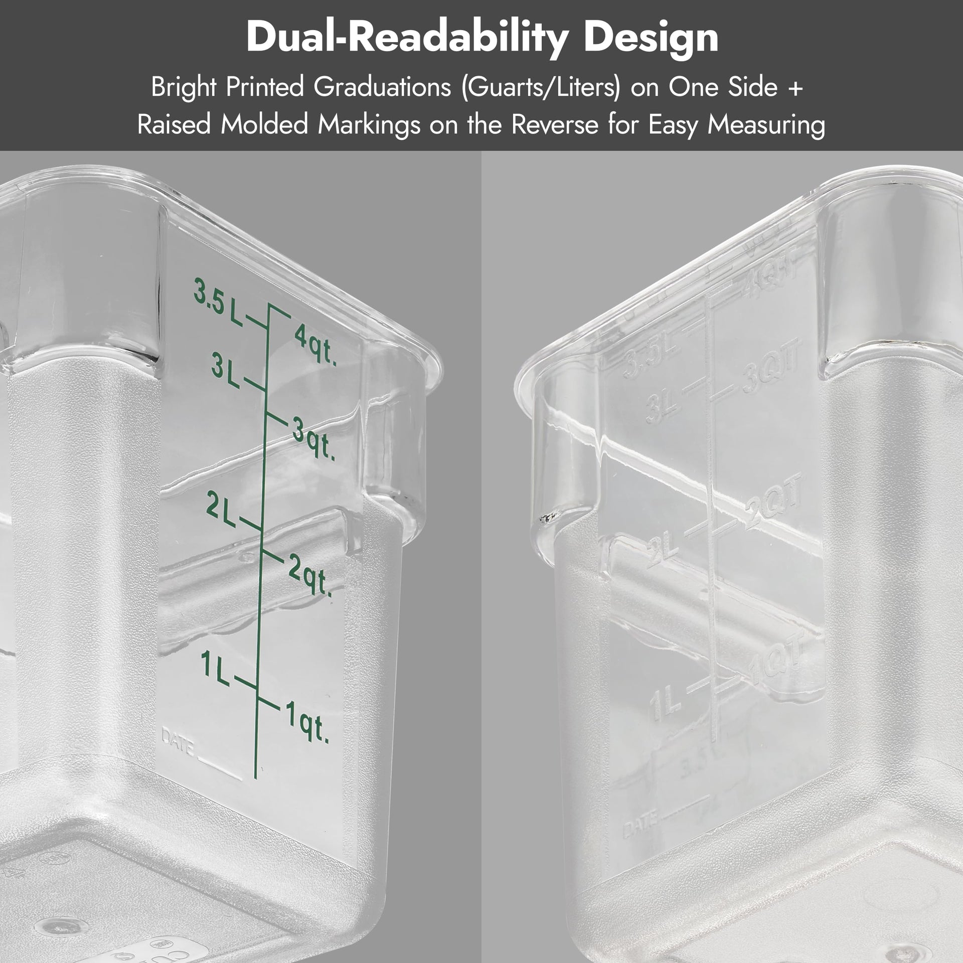 4 Pack Food Storage Containers with Blue Lids (4 Count)