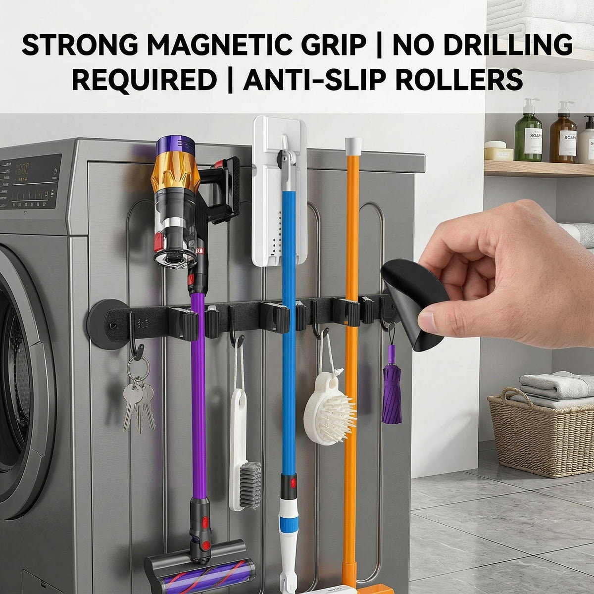 Magnetic Broom Holder (25 Count)