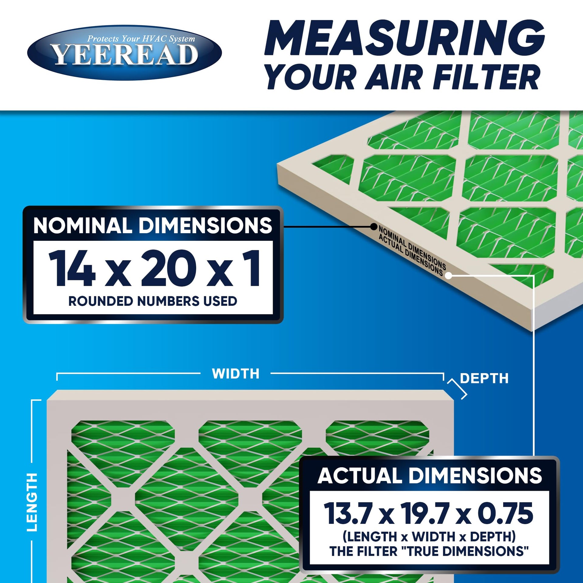 14X20x1 MERV 13 Air Filters