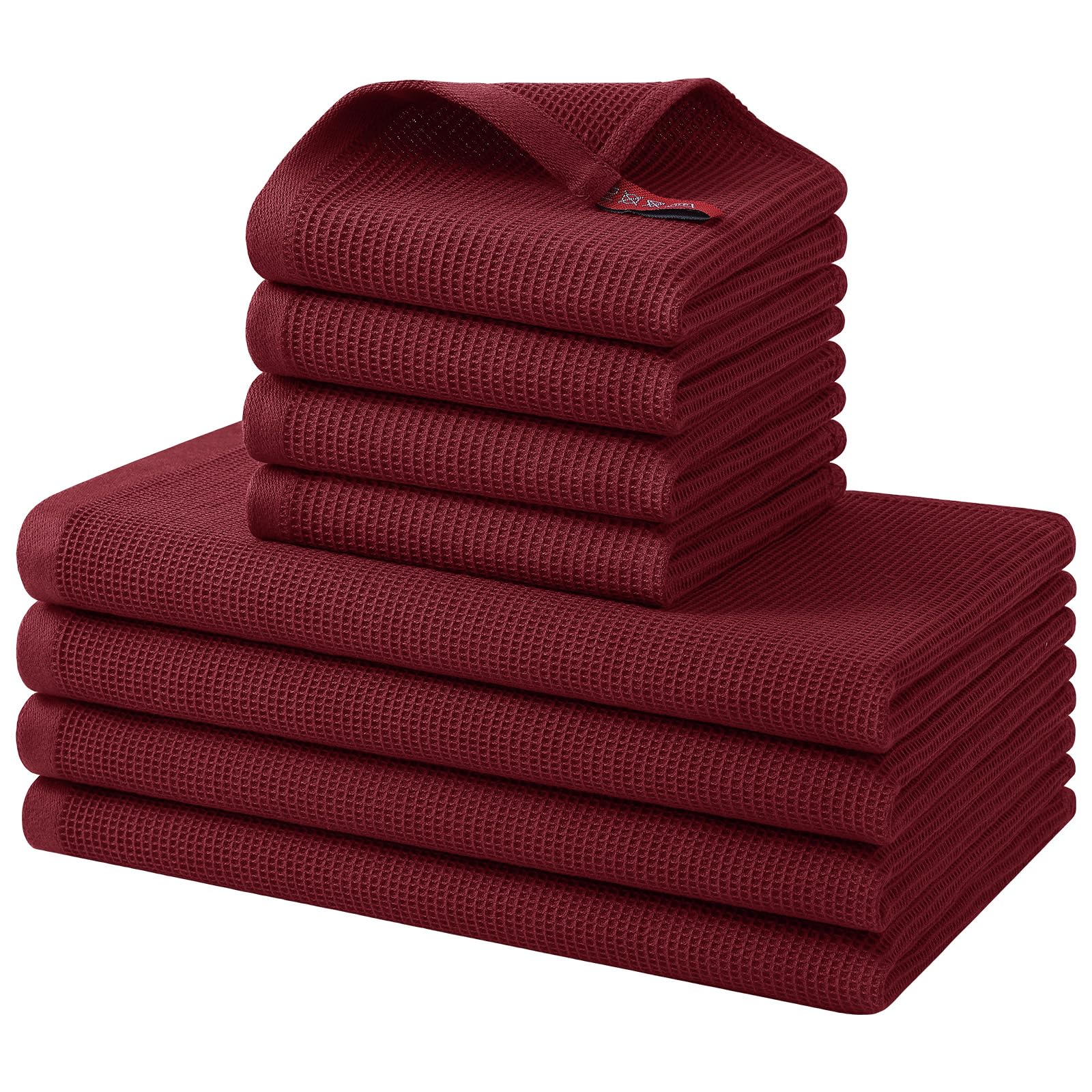 100% Cotton Kitchen Towels and Dishcloths Set (8 Count)