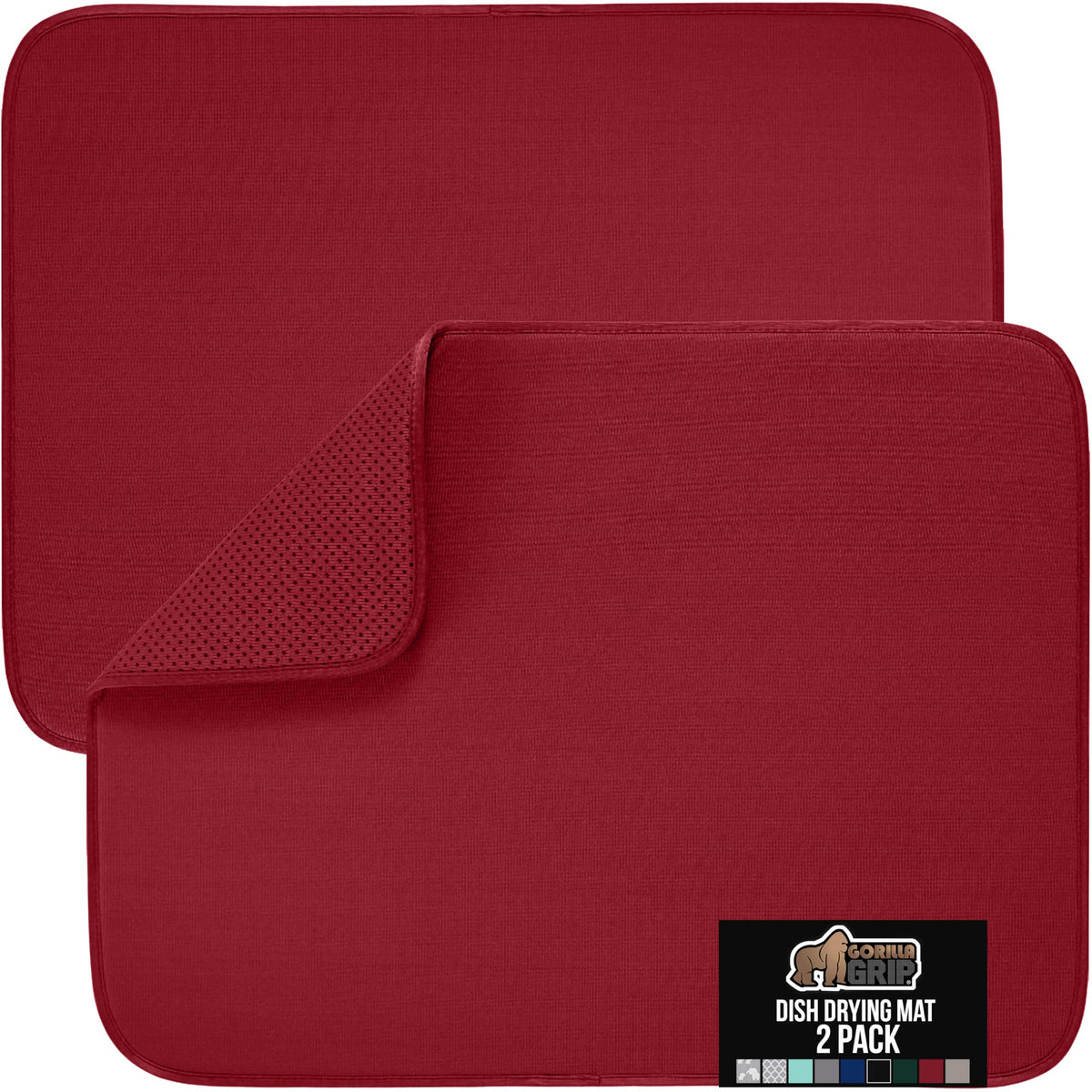 Ultra Water Absorbent Microfiber Dish Drying Mat (2 Count)