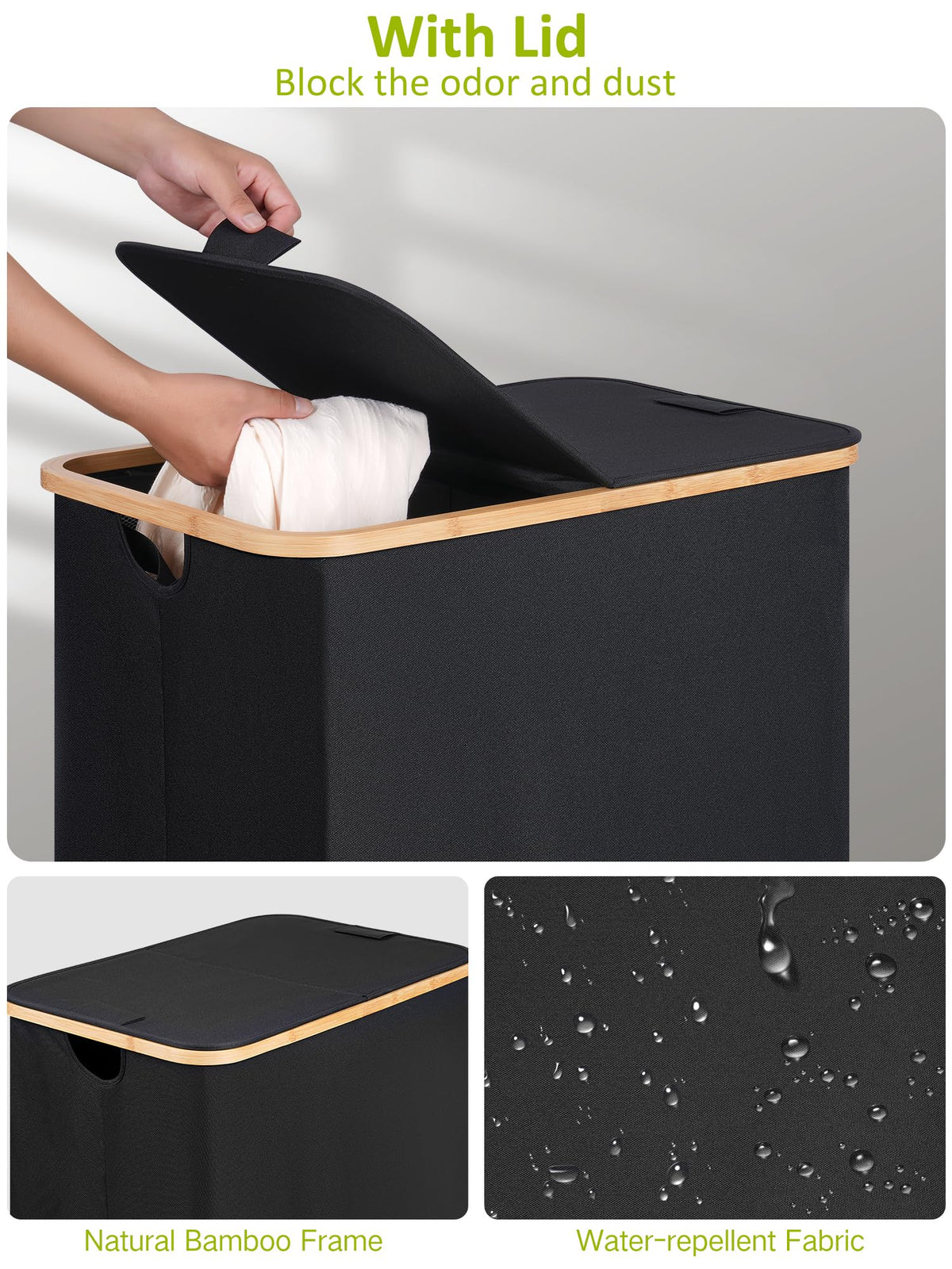 Double Laundry Hamper with Wheels