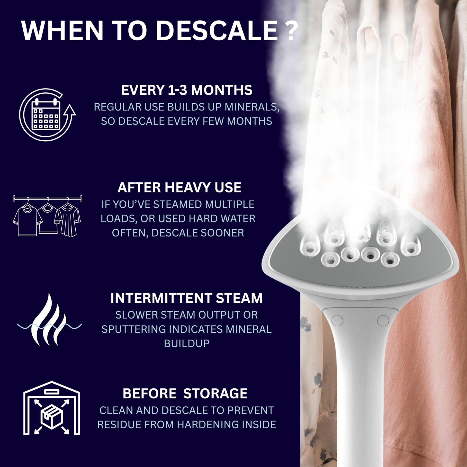 Garment Steamer Descaling Solution Decalcifier Packets for Mineral Deposits and Build (10 Count)