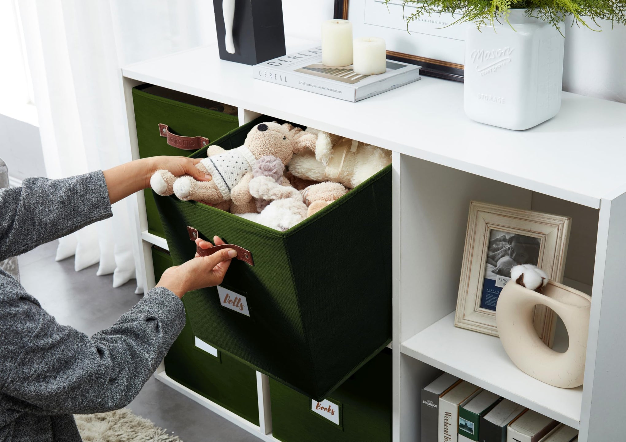 Storage Bins Cube Storage Bin with Labels (6 Count)