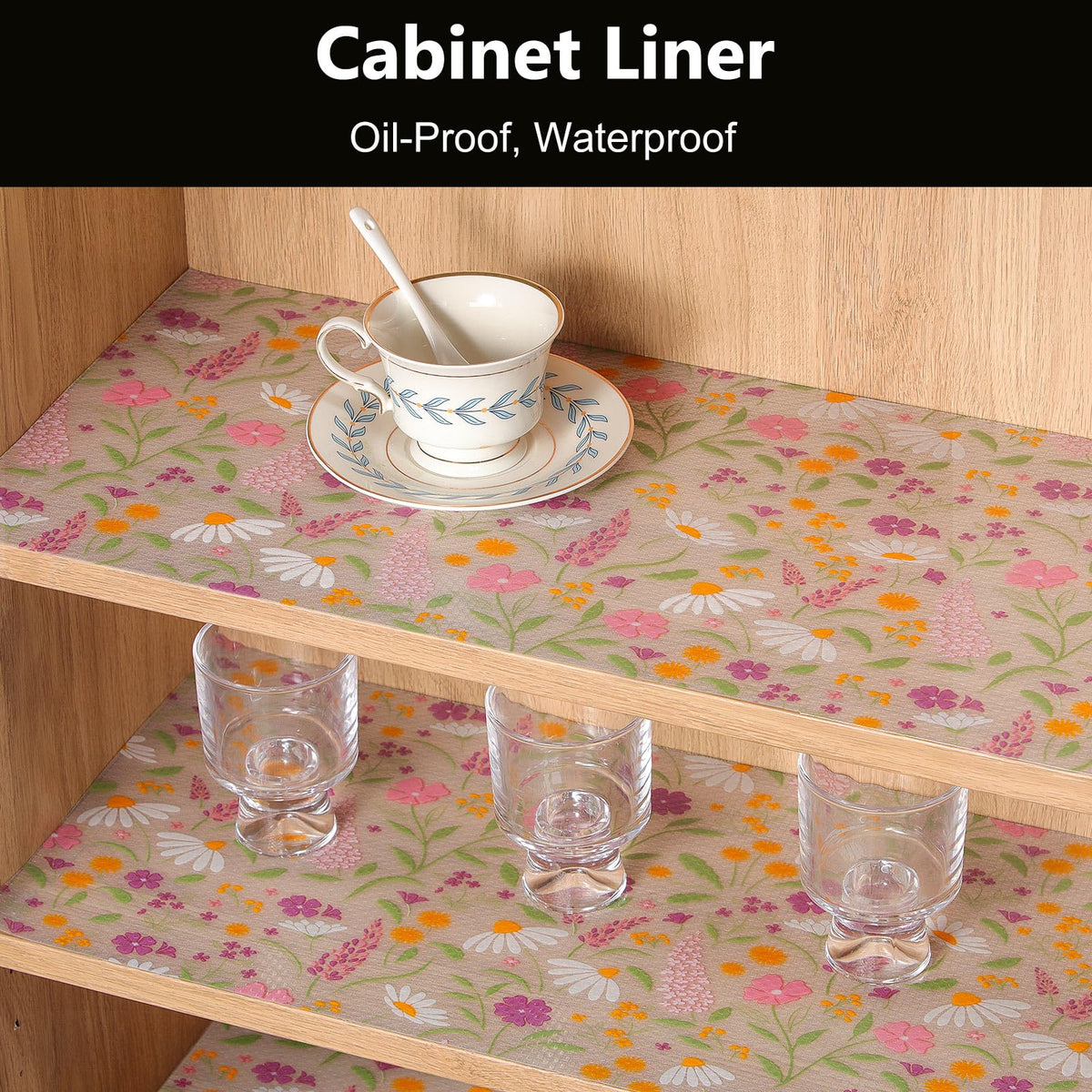 Shelf Liner for Kitchen Cabinets (20 Sq Ft)