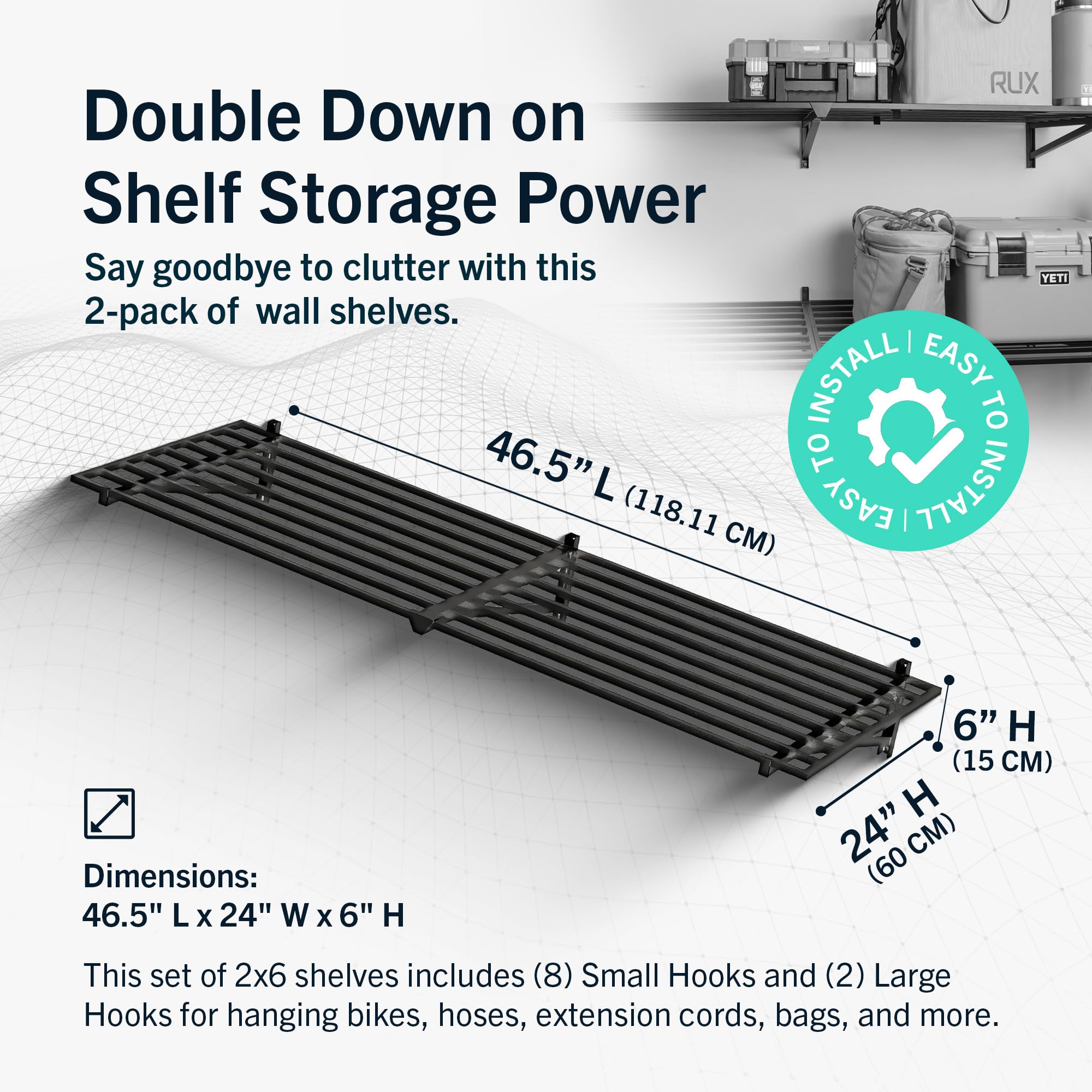 Garage Wall Shelf (2 Count)