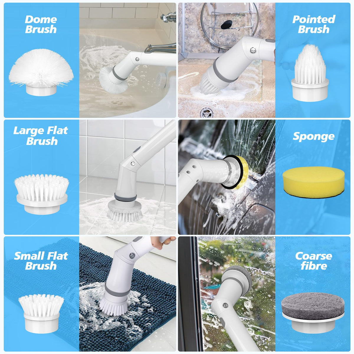 Upgrade Rechargeable Electric Scrubber for Cleaning