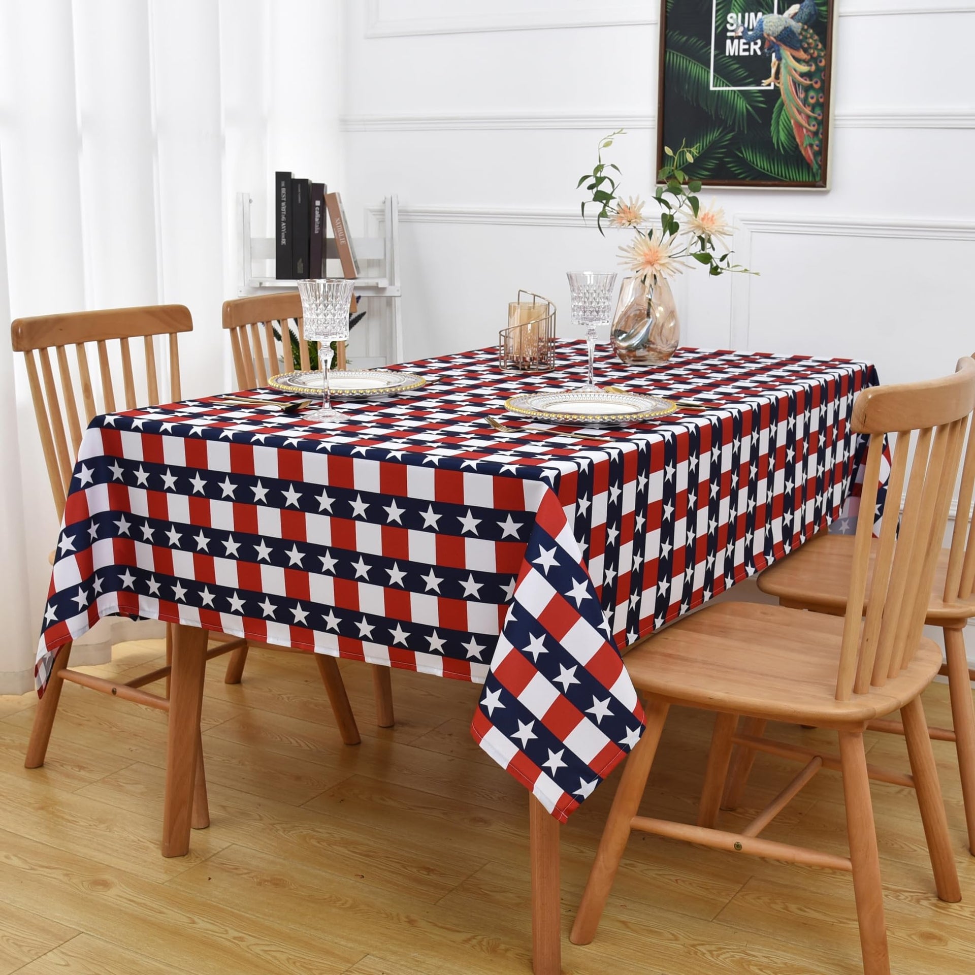 Waterproof Patriotic Tablecloth Fabric