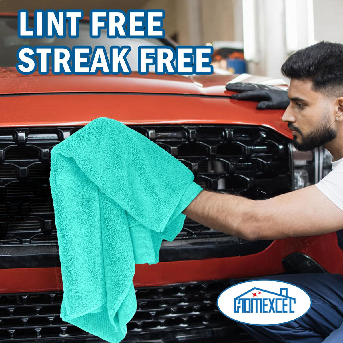 Professional Large Microfiber Car Drying Towels 2 Pack (2 Count)
