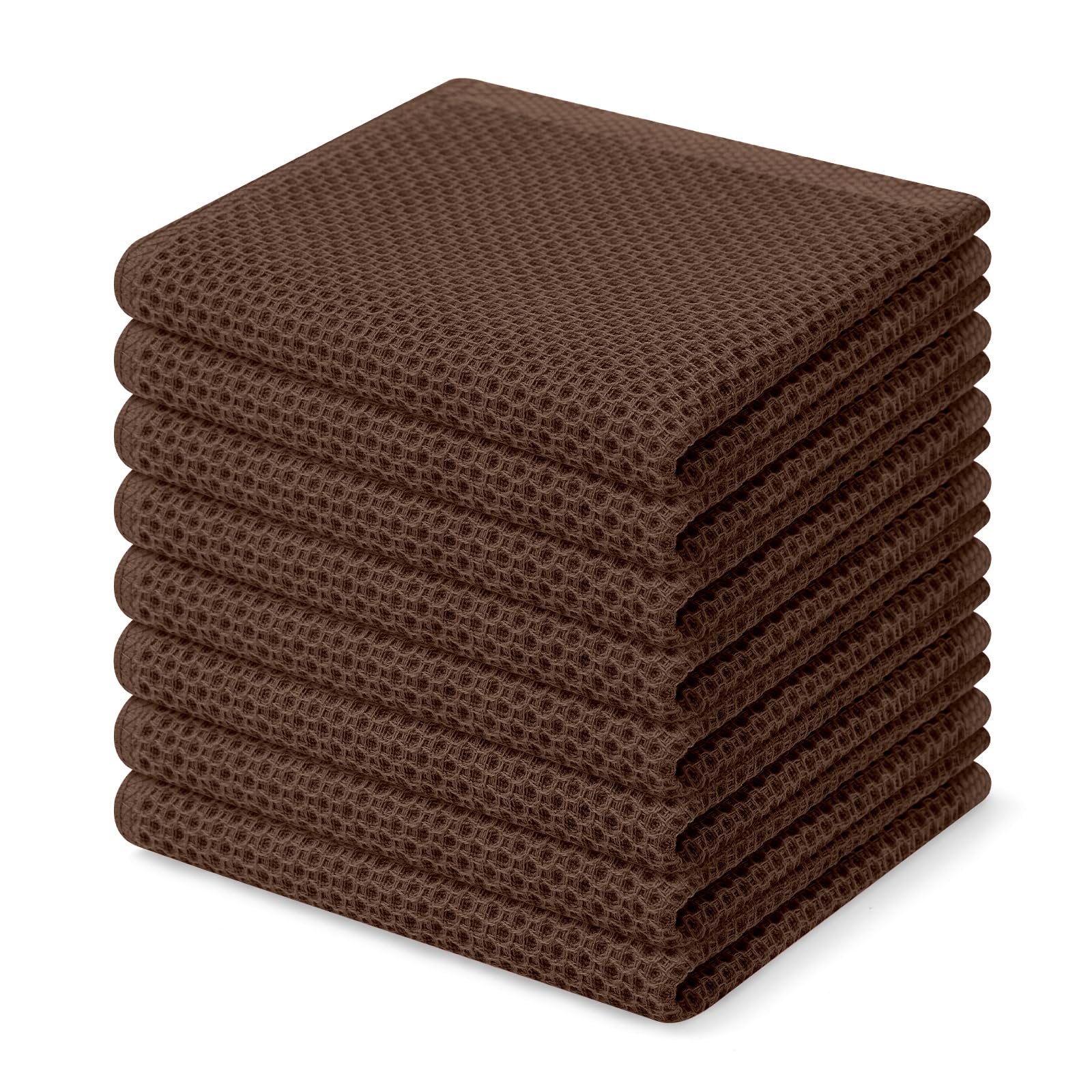 100% Cotton Waffle Weave Kitchen Dish Cloths 8 (8 Count)