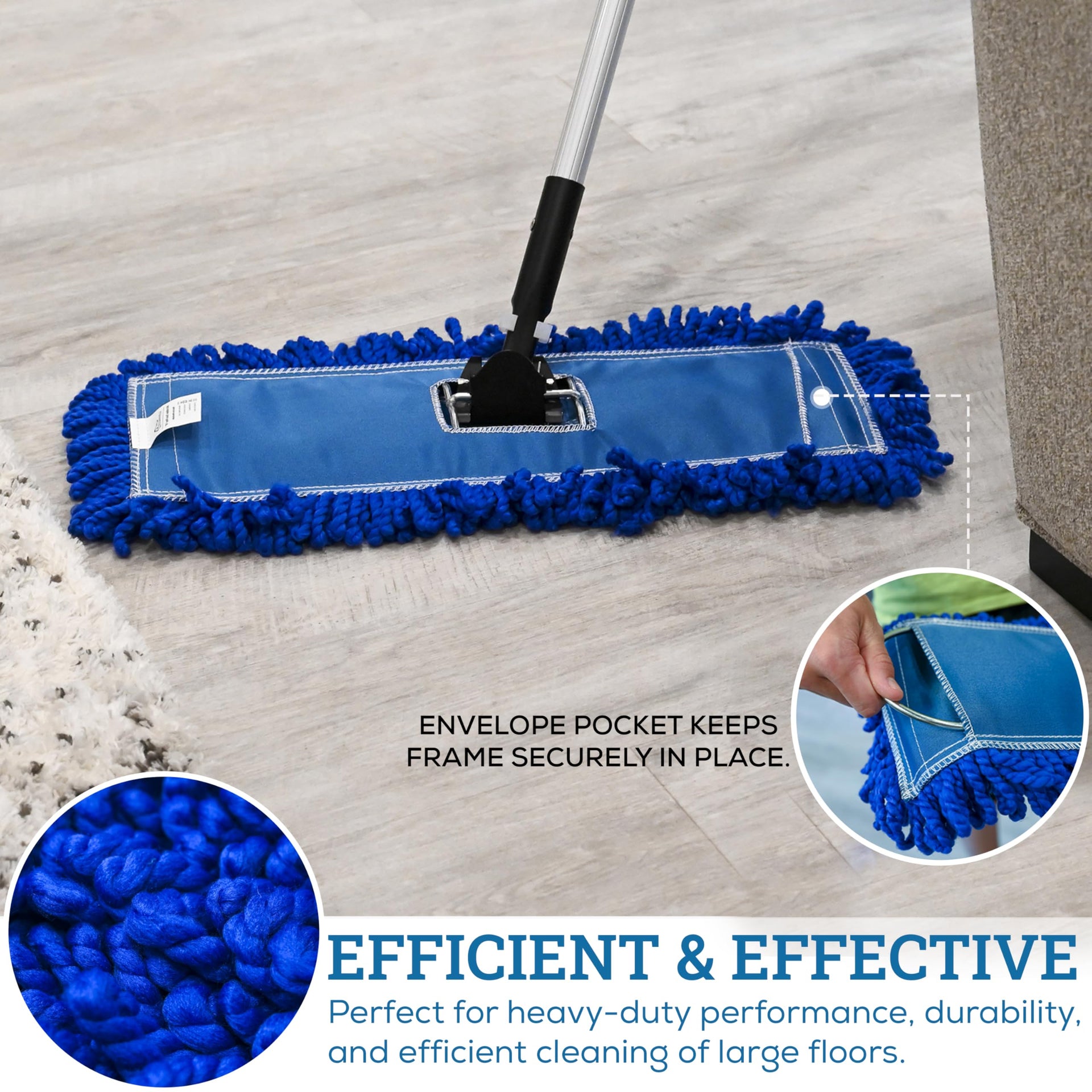 18" Microfiber Dust Mop Head Replacement (3 Count) - ModHome Supplies