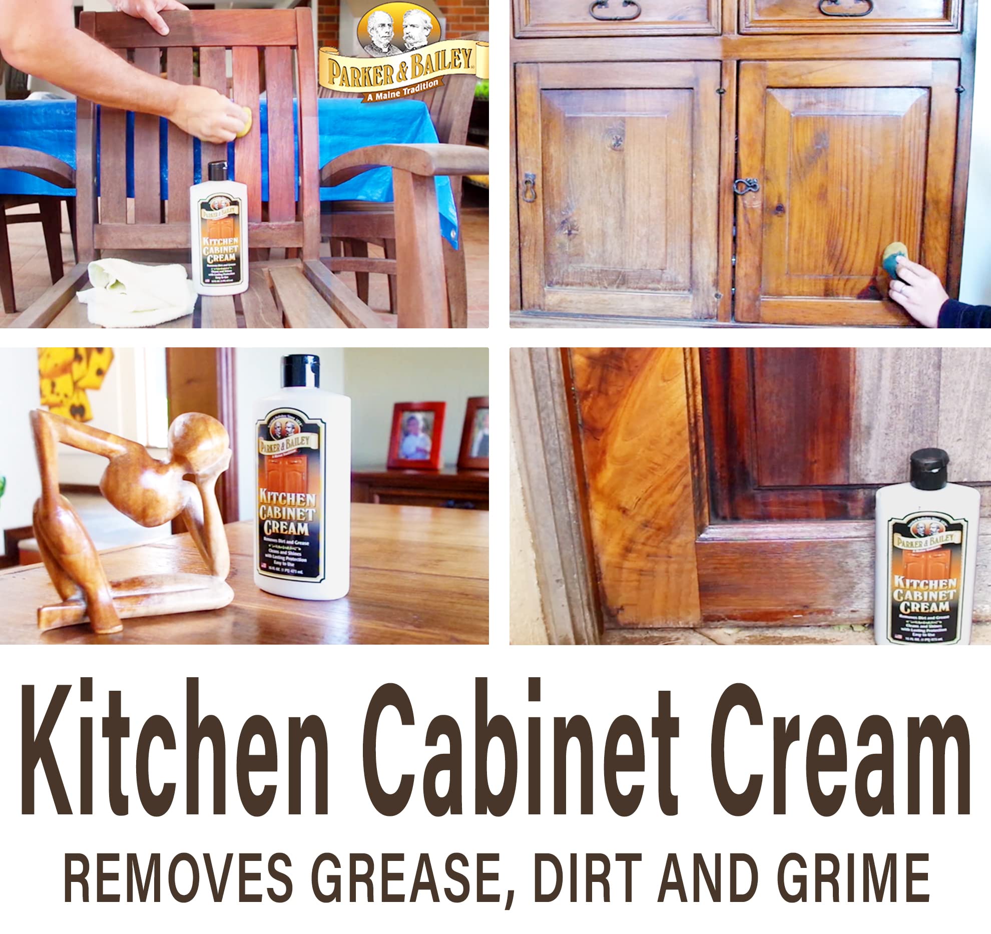 Parker and Bailey Kitchen Cabinet Cream Wood Cleaner Grease Remover 16 oz (32 Fl Oz)