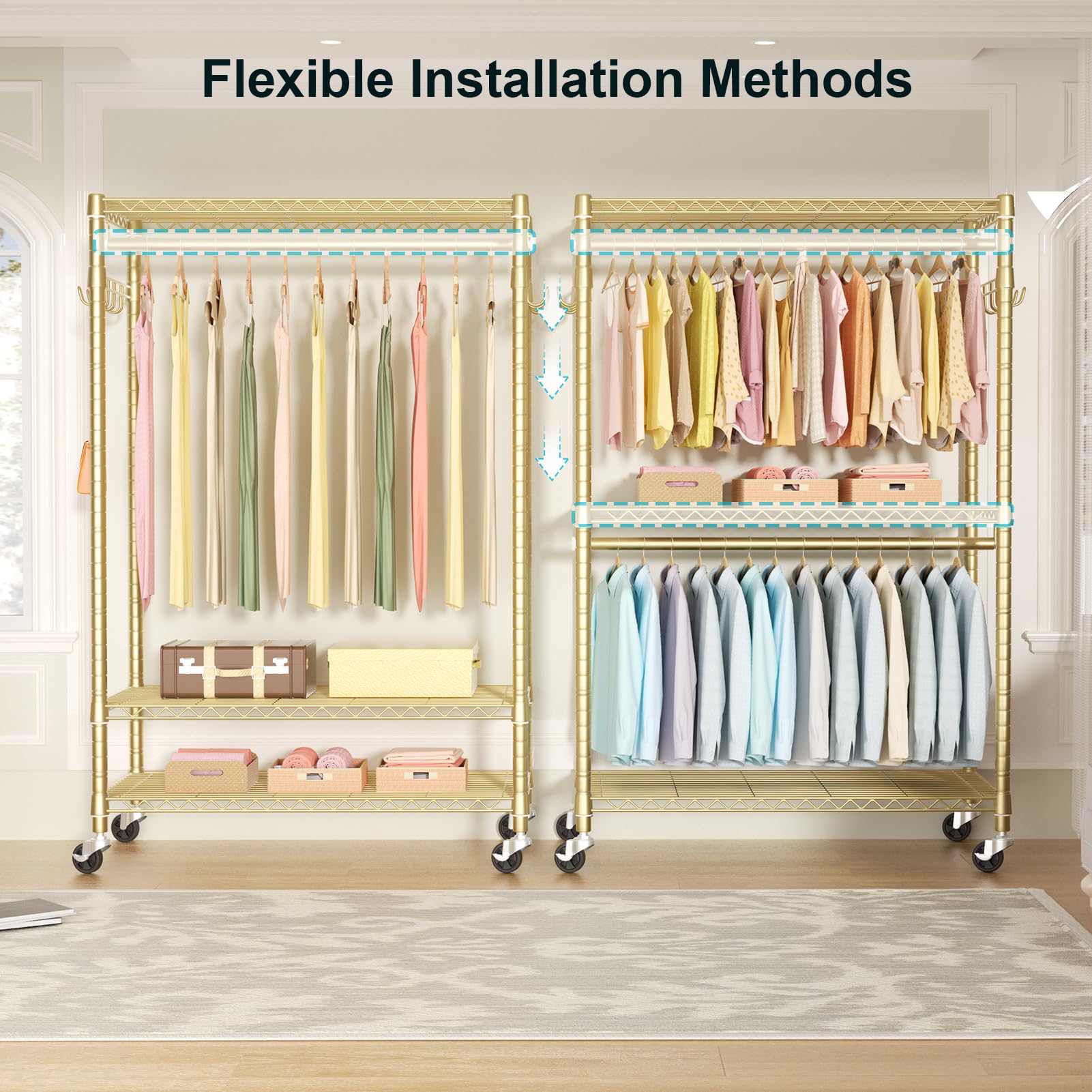 P1 Plus Rolling Clothes Rack