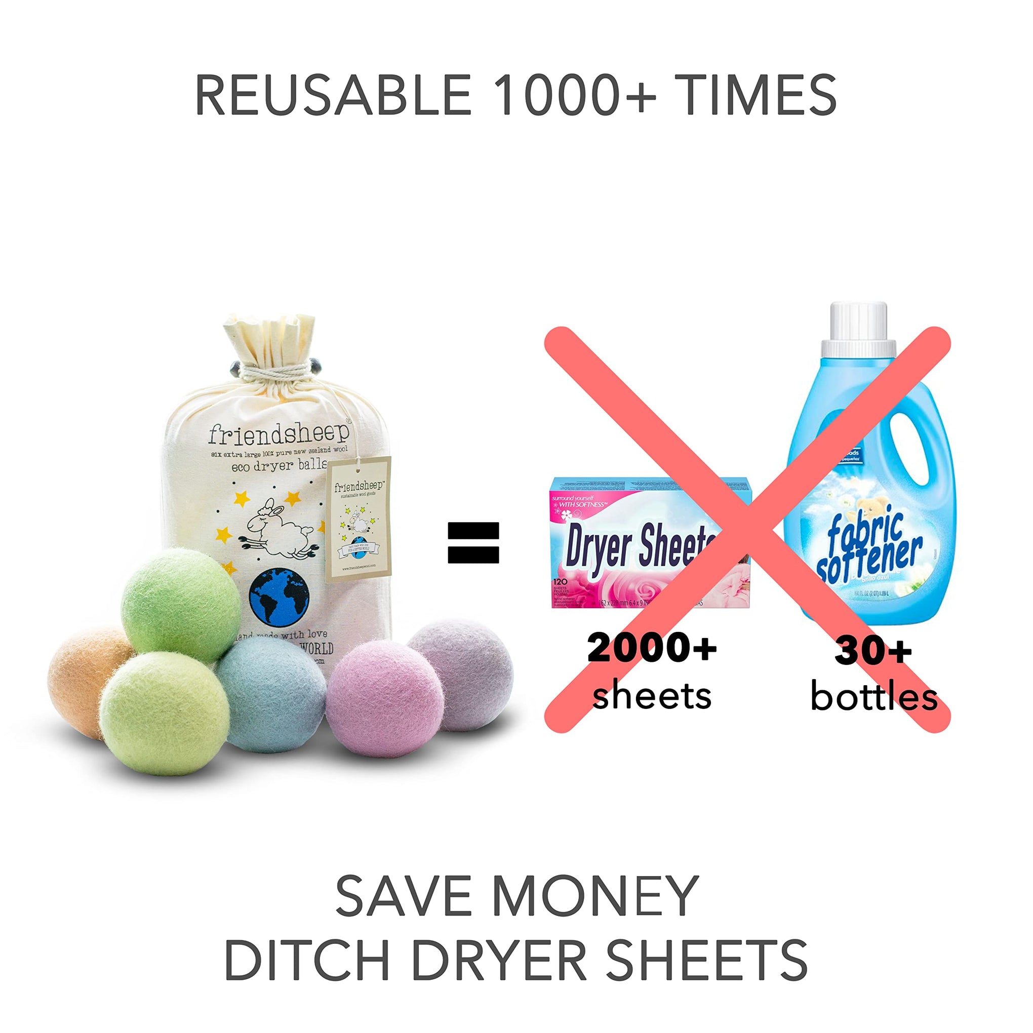 Wool Dryer Balls (6 Count)