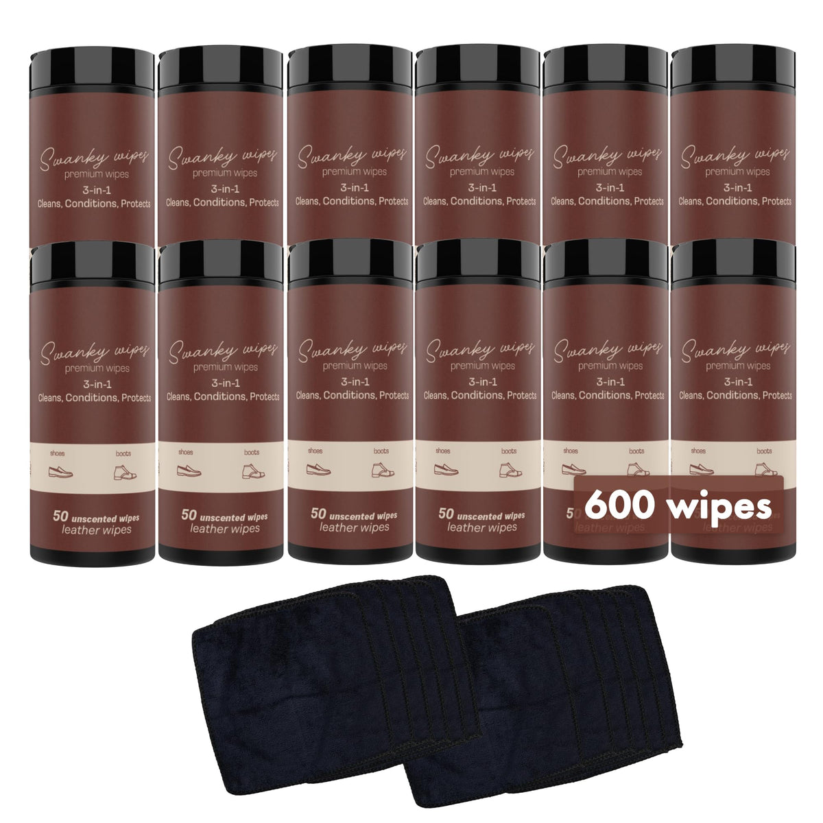 Swanky Leather Wipes (600 Count)