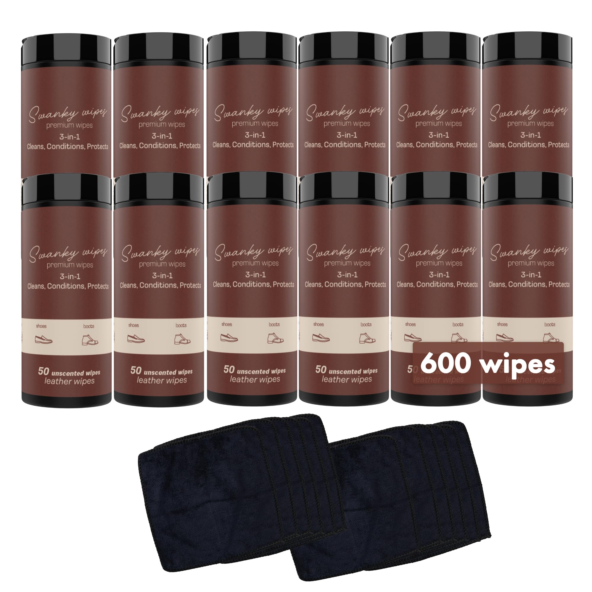 Swanky Leather Wipes (600 Count)
