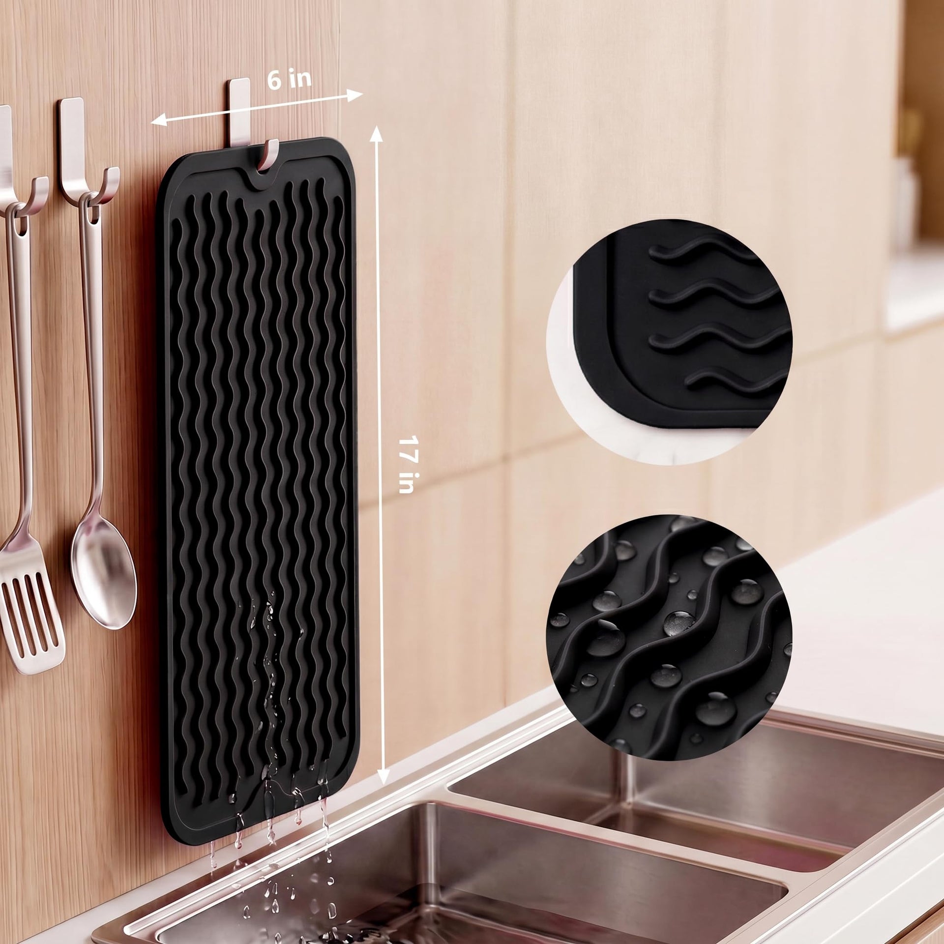 Silicone Dish Drying Mat for Multiple Usage