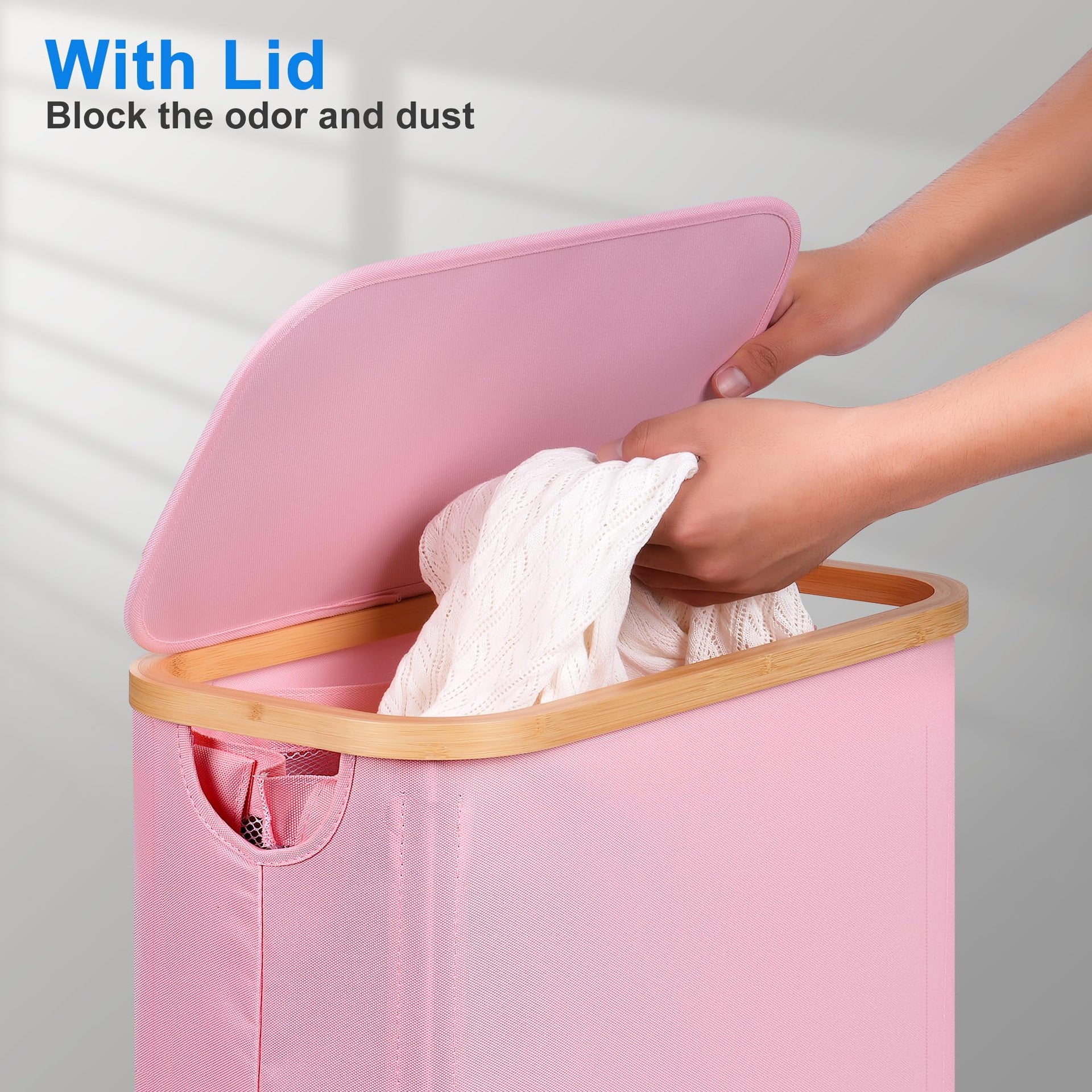 Slim Laundry Basket with Lid