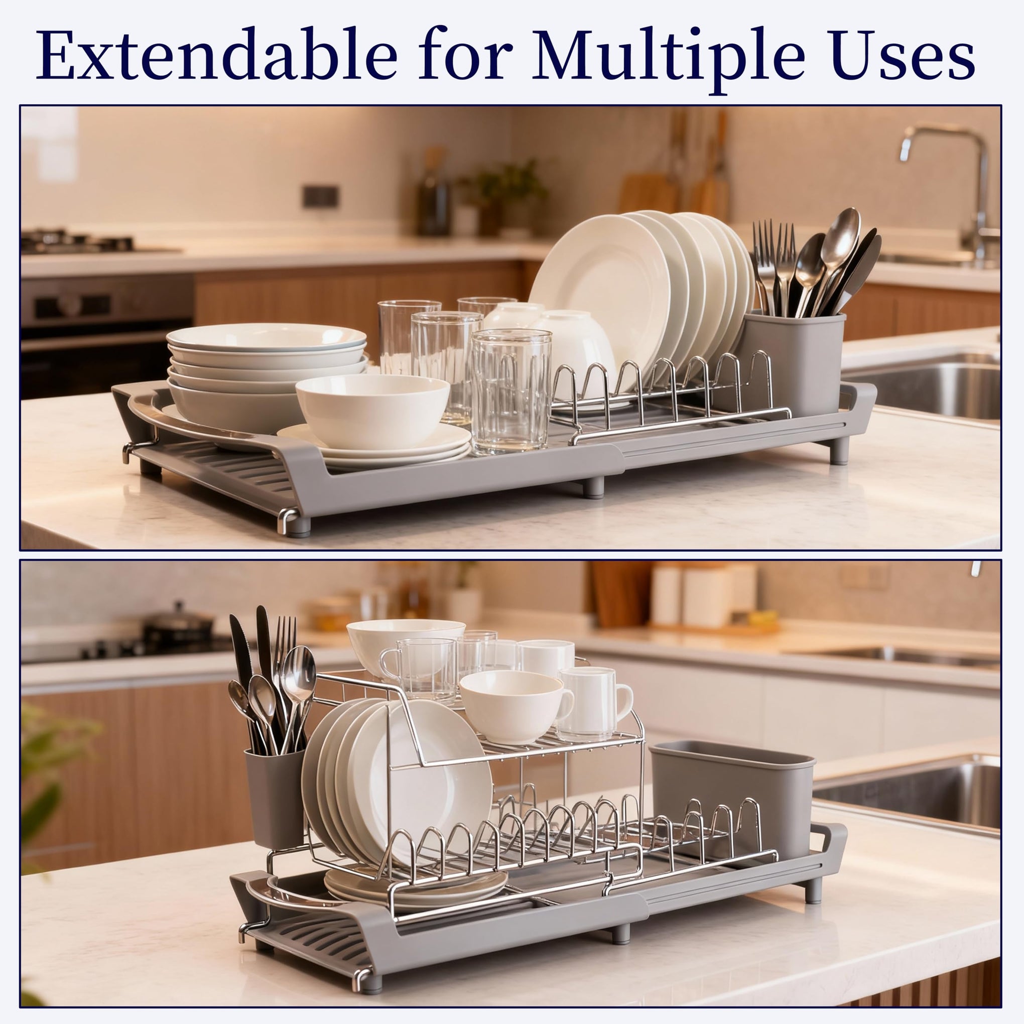 Dish Drying Rack Compact Expandable
