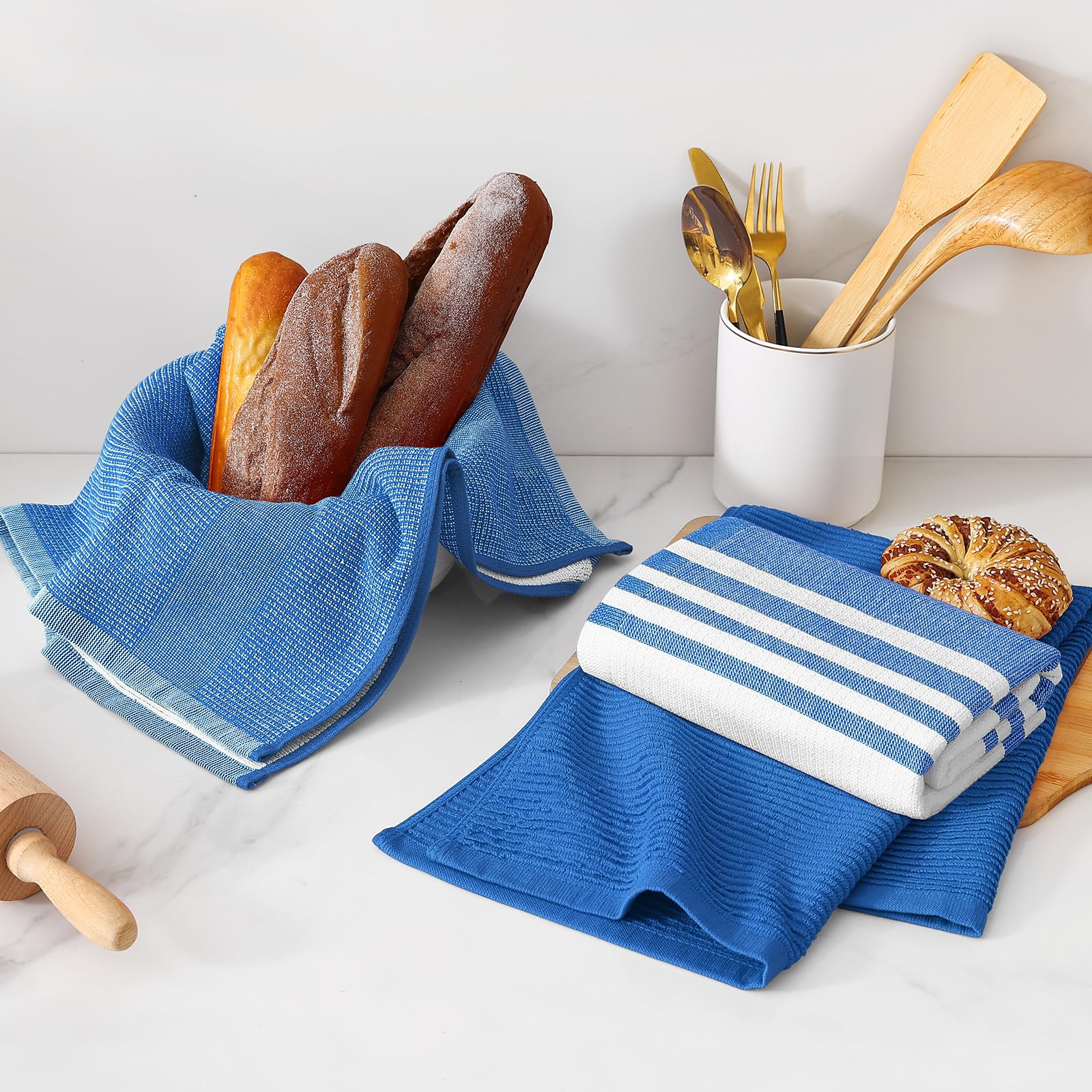 Cotton 380 GSM Premium Kitchen Towels (6 Count)