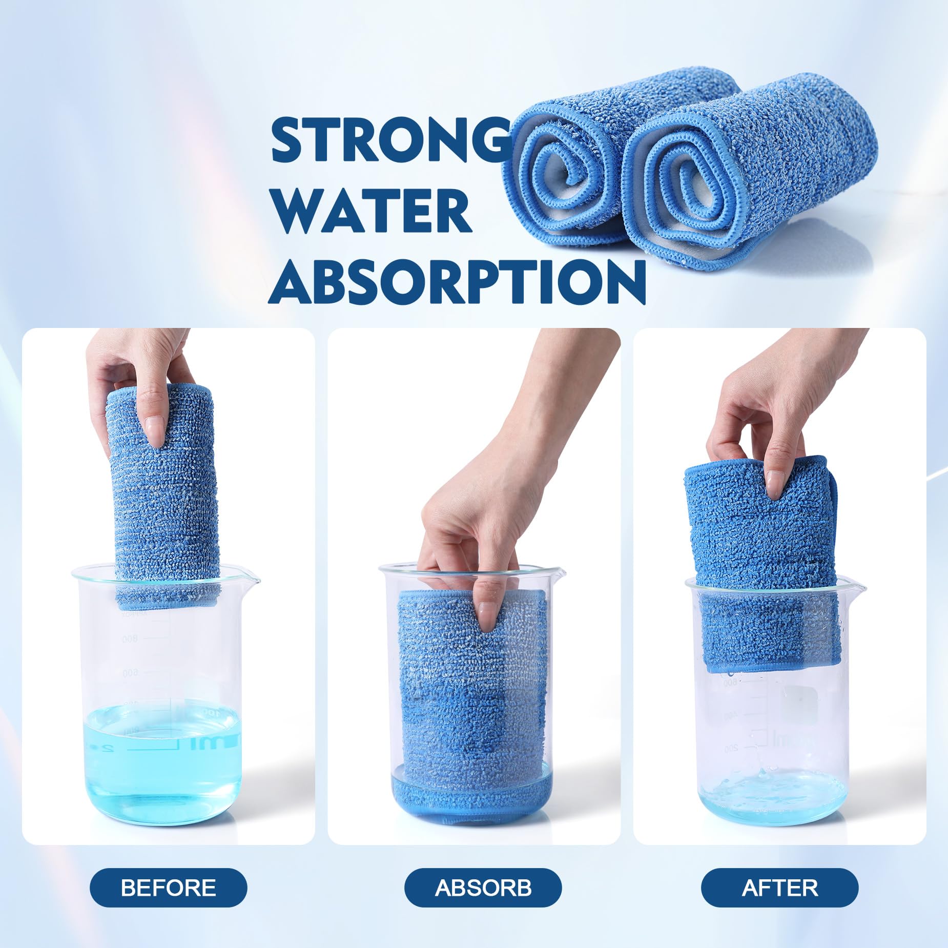 3 Pack Microfiber Mop Pads