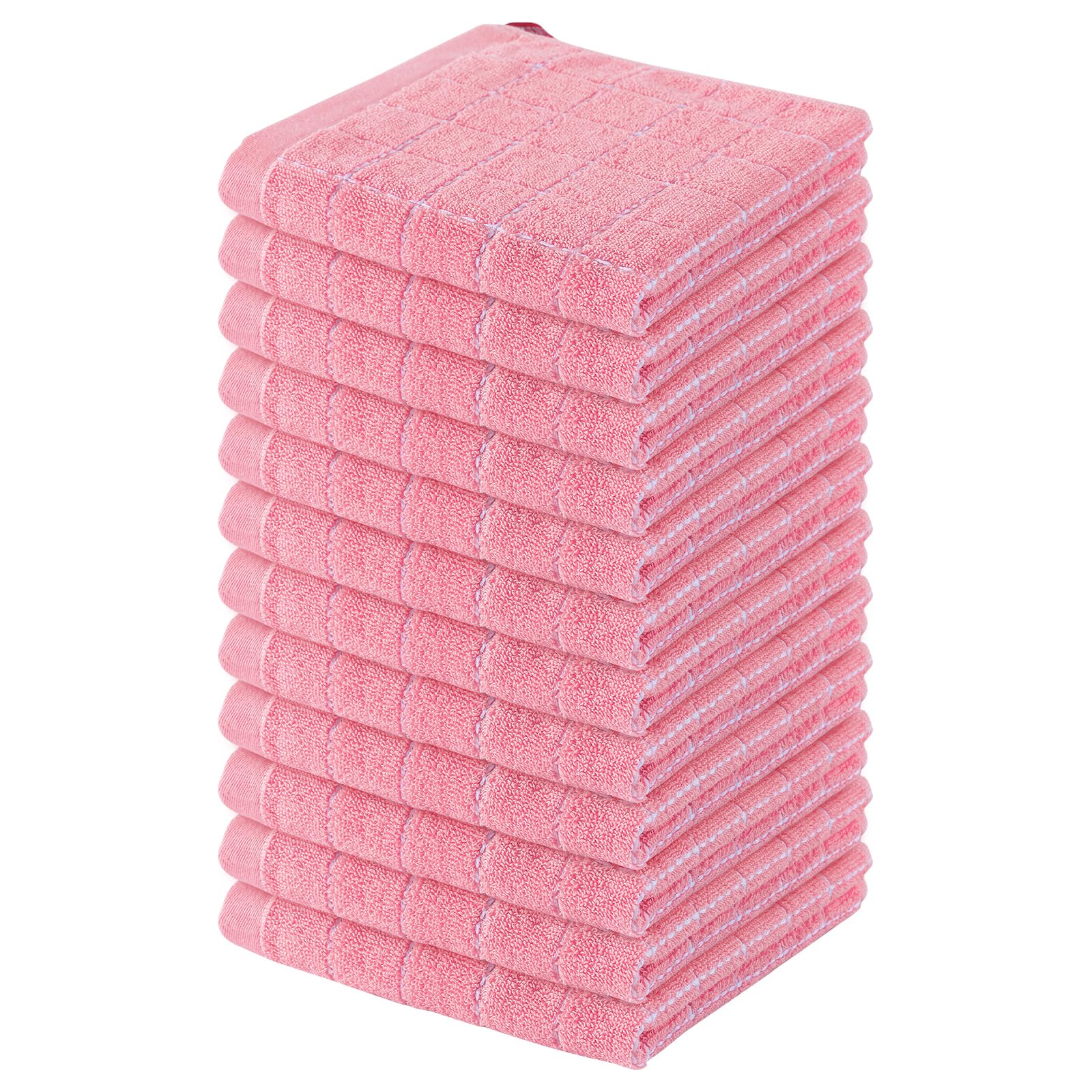 100% Cotton Terry Kitchen Dish Cloths (12 Count)