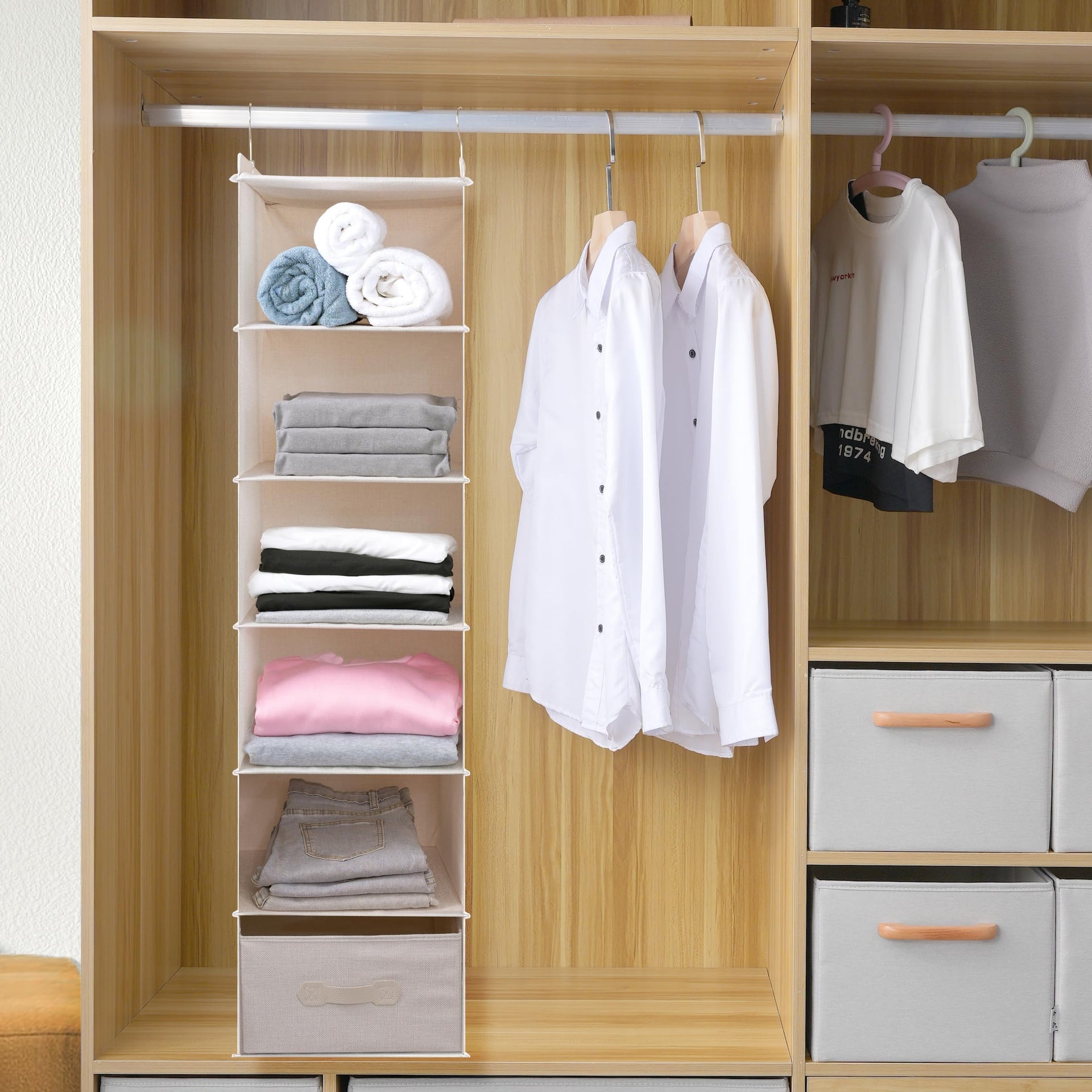Large Hanging Sweater Organizer for Closet