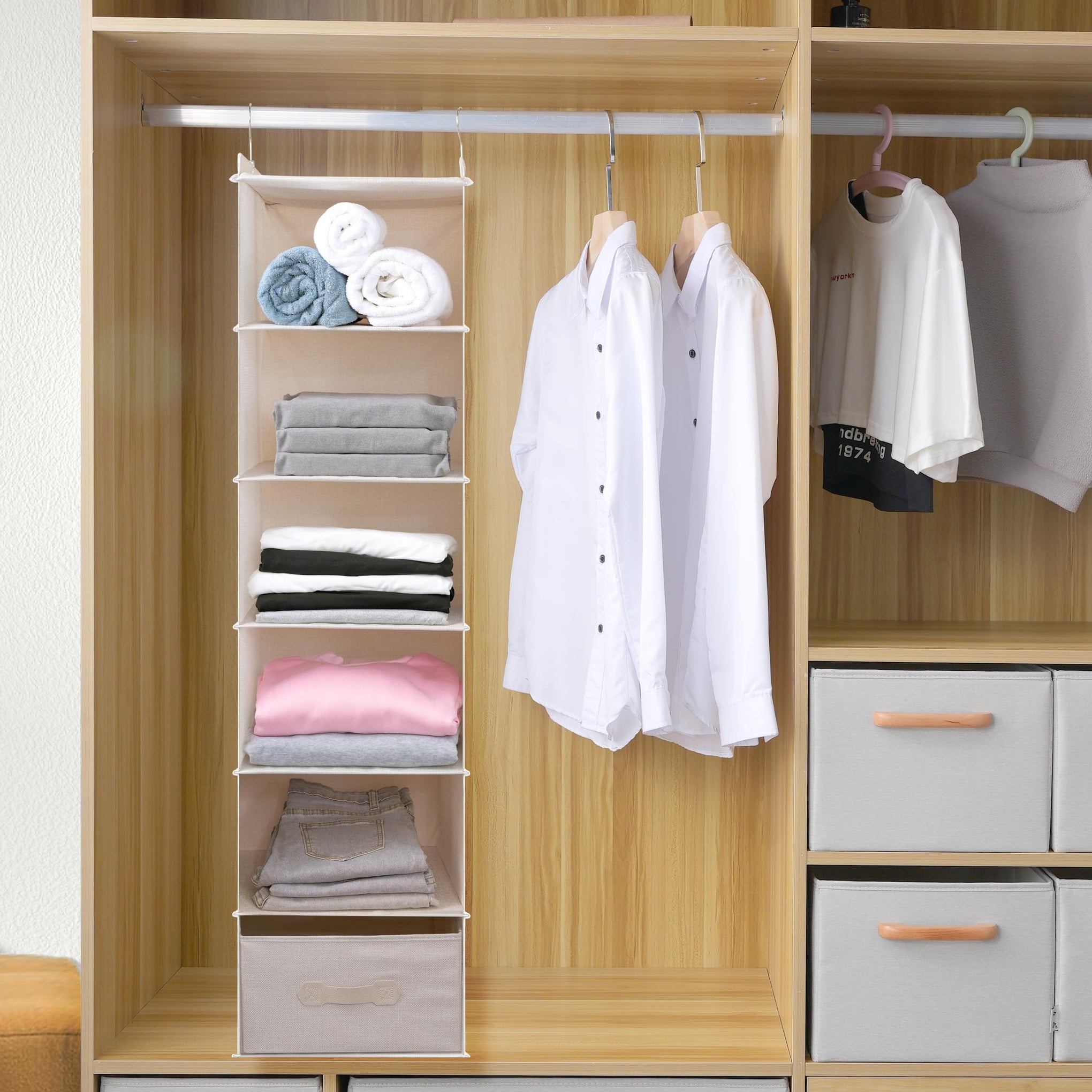 Large Hanging Sweater Organizer for Closet