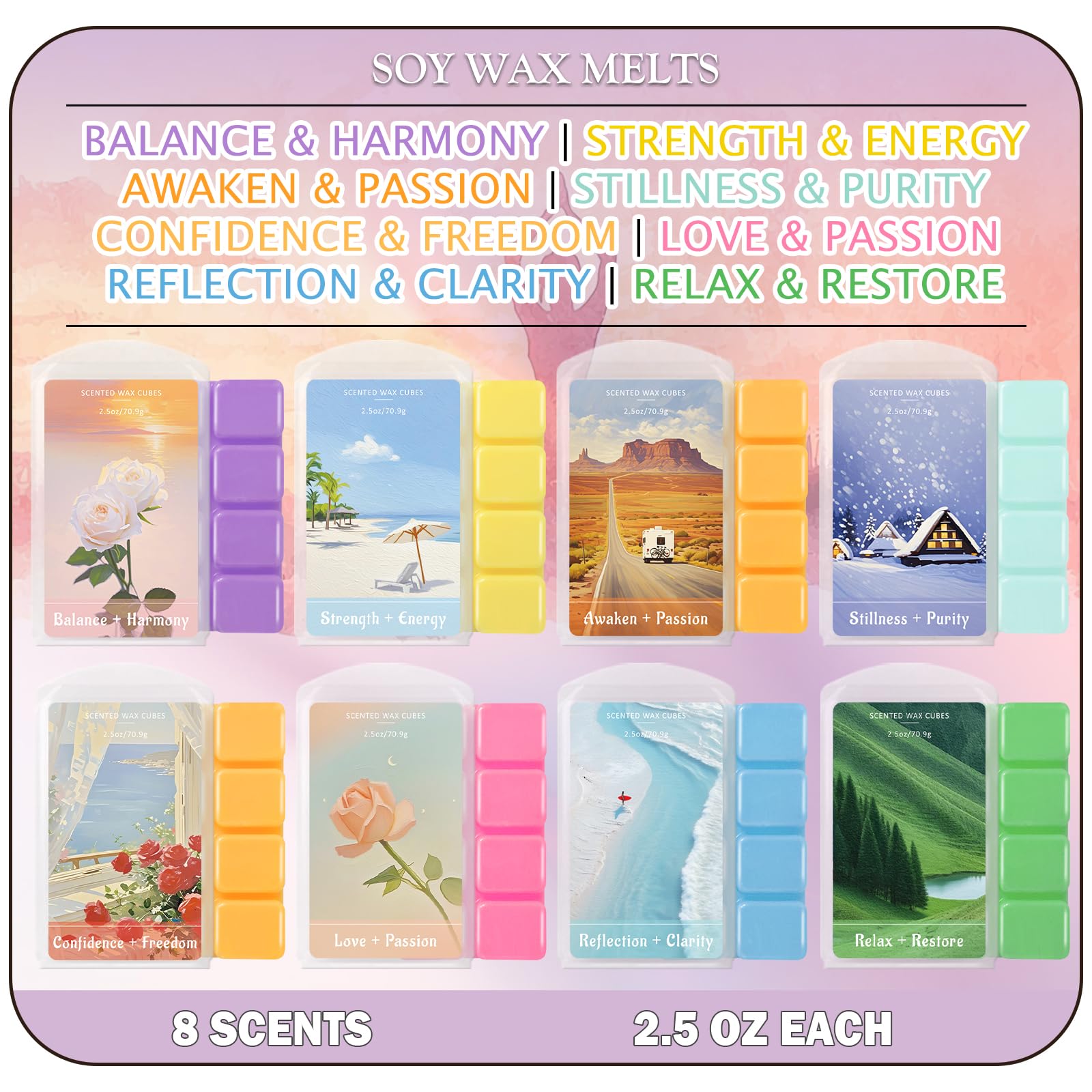 Wax Melts Soy Wax Cubes for Relax Healing