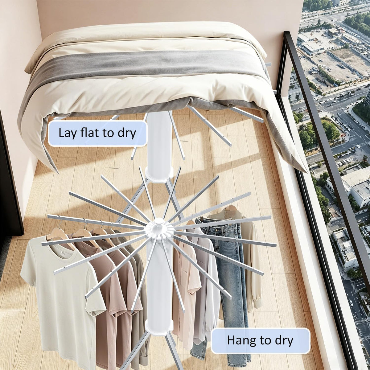 Tripod Foldable Clothes Rack