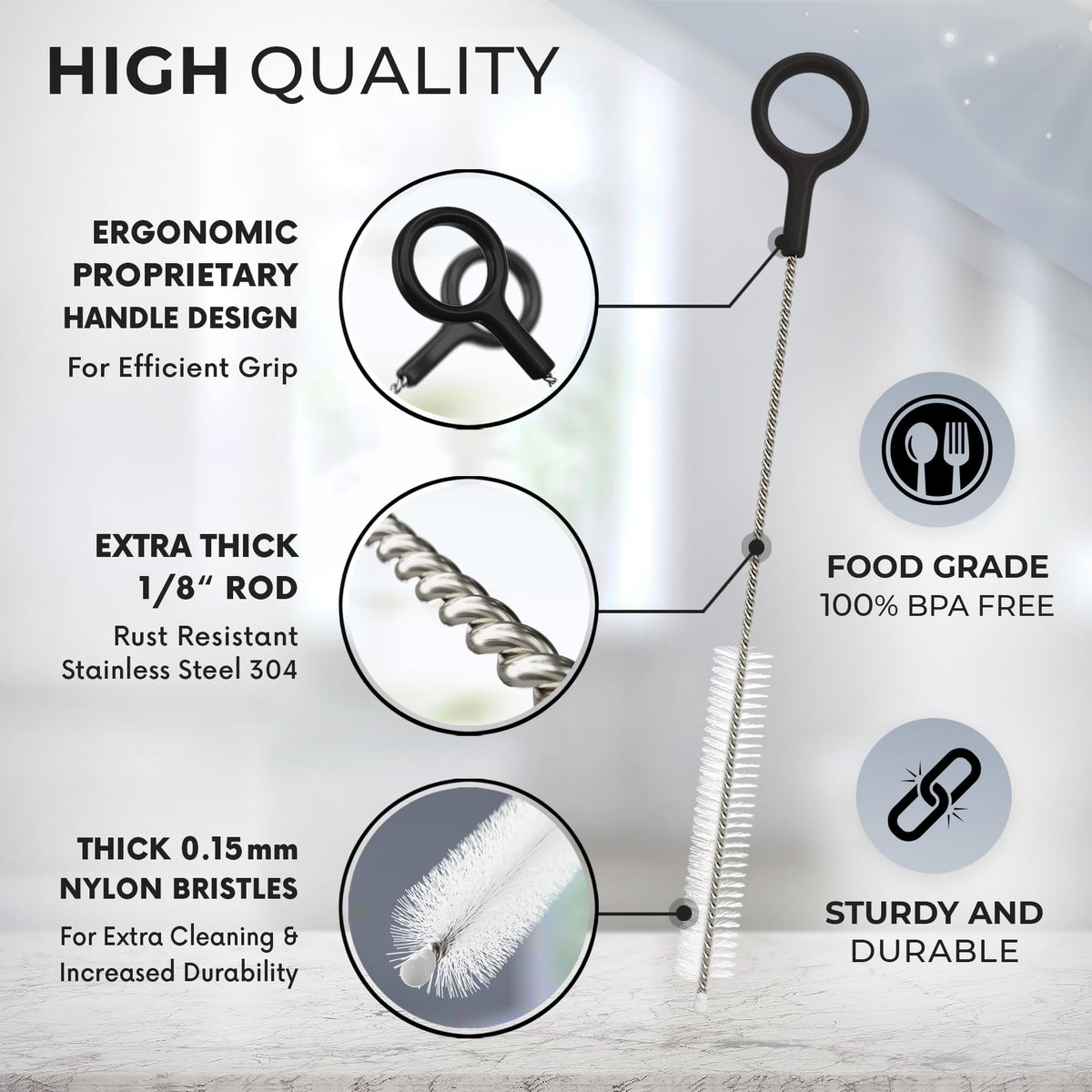 Heavy Duty Cleaning Brushes Set of 8 (8 Count)