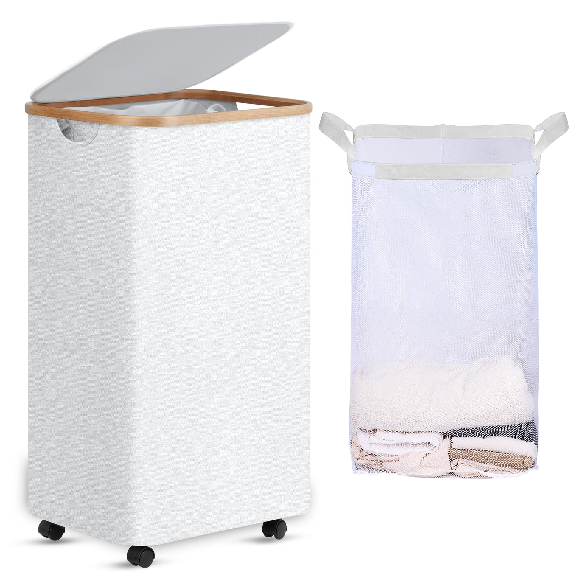 Laundry Basket with Wheels