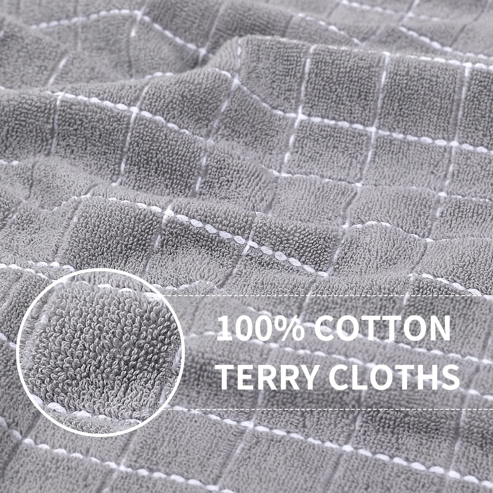 100% Cotton Terry Kitchen Towels (6 Count)