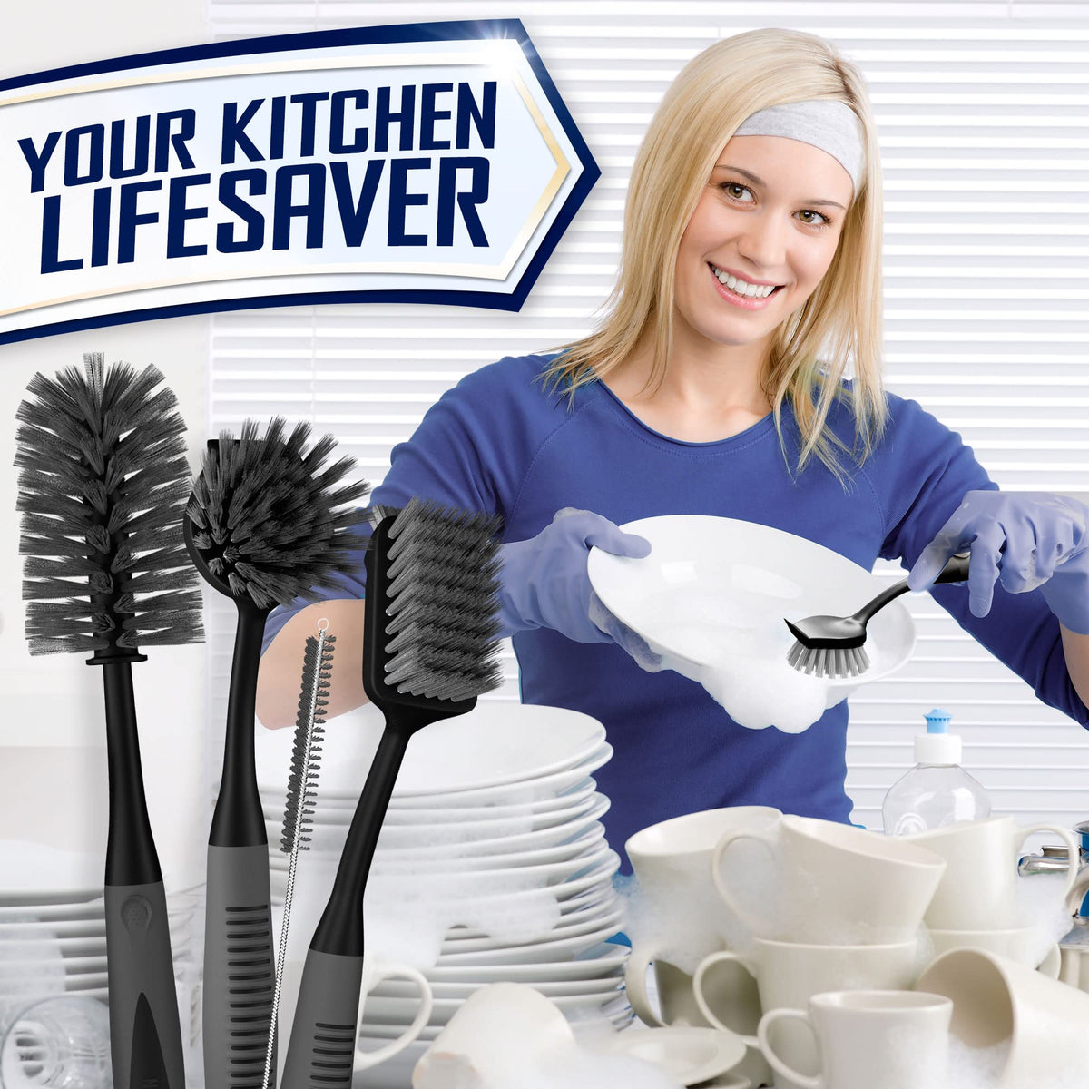 Dish Brush Set of 4 (4 Count)