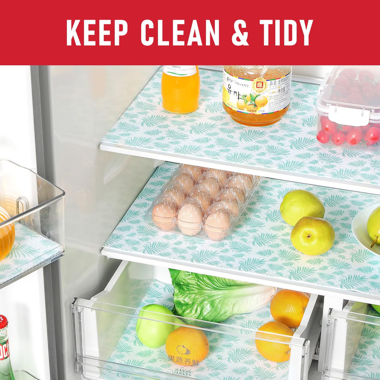 Absorbent Refrigerator Liners (24 Sq Ft)