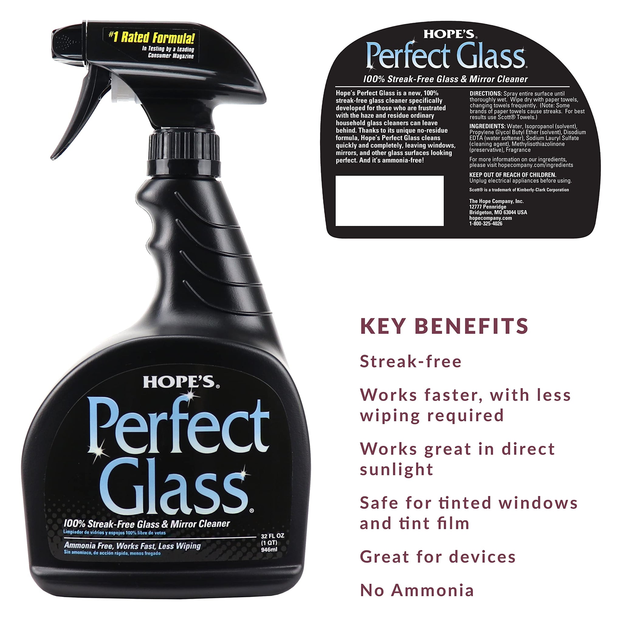 Perfect Glass Cleaner Spray (32 Fl Oz)