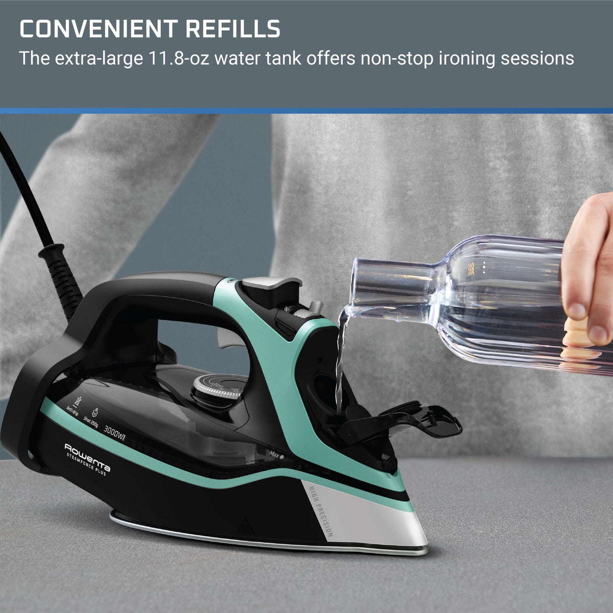 Steam Force Stainless Steel Soleplate Steam Iron for Clothes