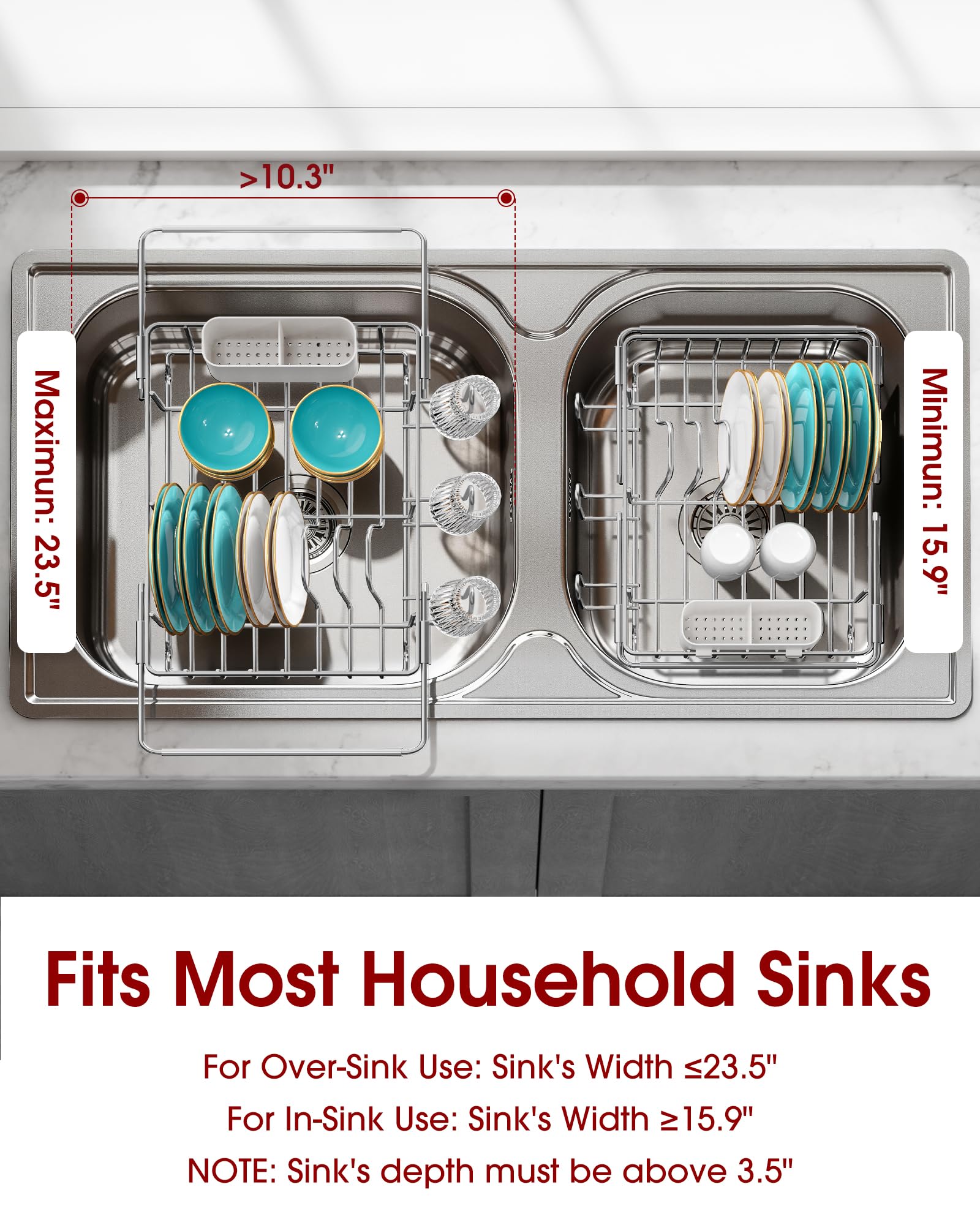 Dish Drying Rack in Sink