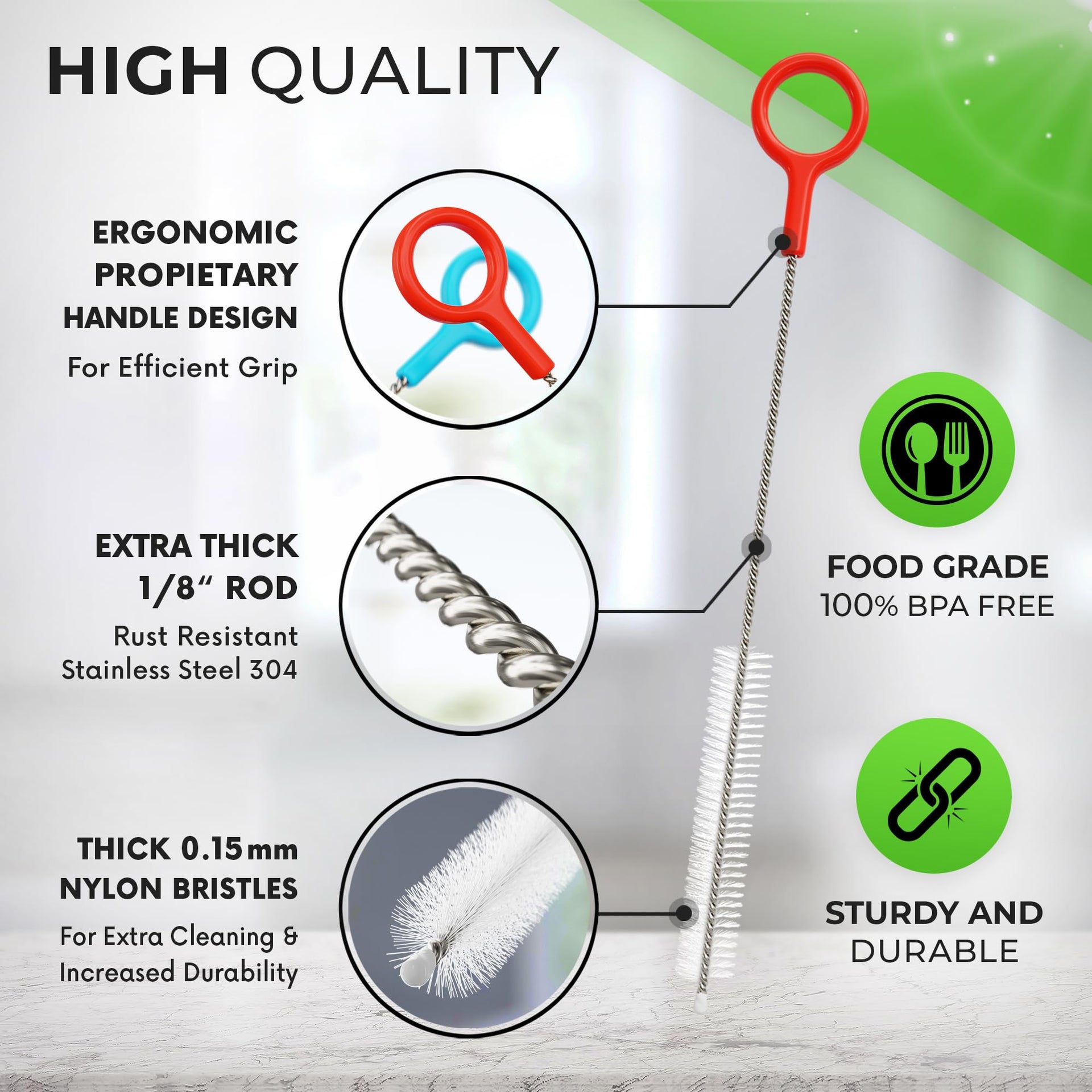 Heavy Duty Cleaning Brushes Set of 4 (4 Count)