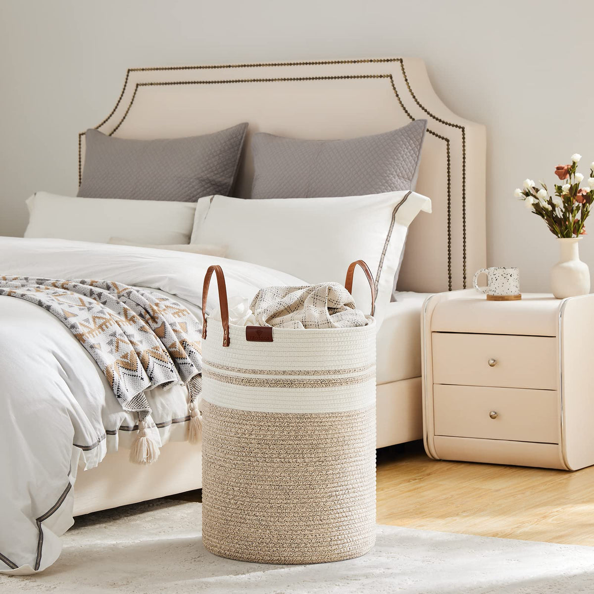 58L Tall Woven Rope Laundry Hamper (1961.2133 Fl Oz) - ModHome Supplies