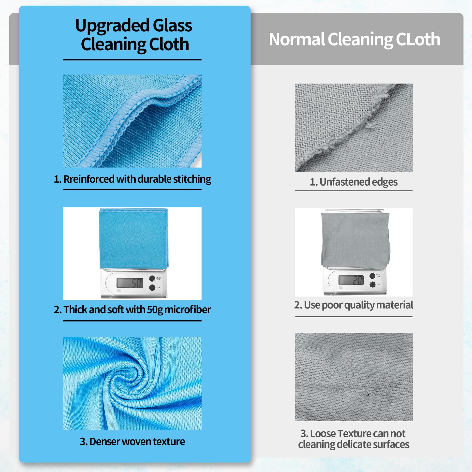 Microfiber Glass Cleaning Cloth (6 Count)