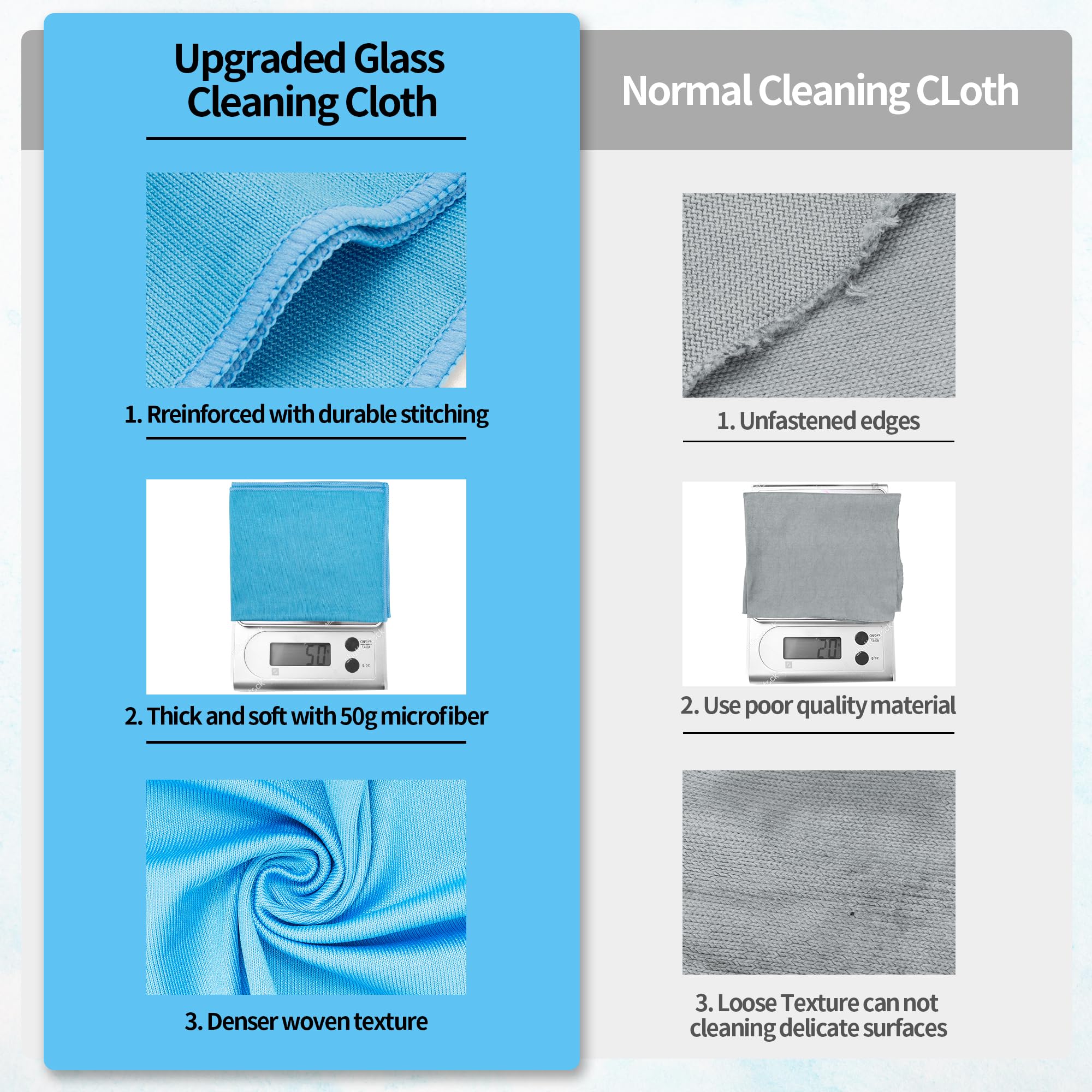 Microfiber Glass Cleaning Cloth (6 Count)