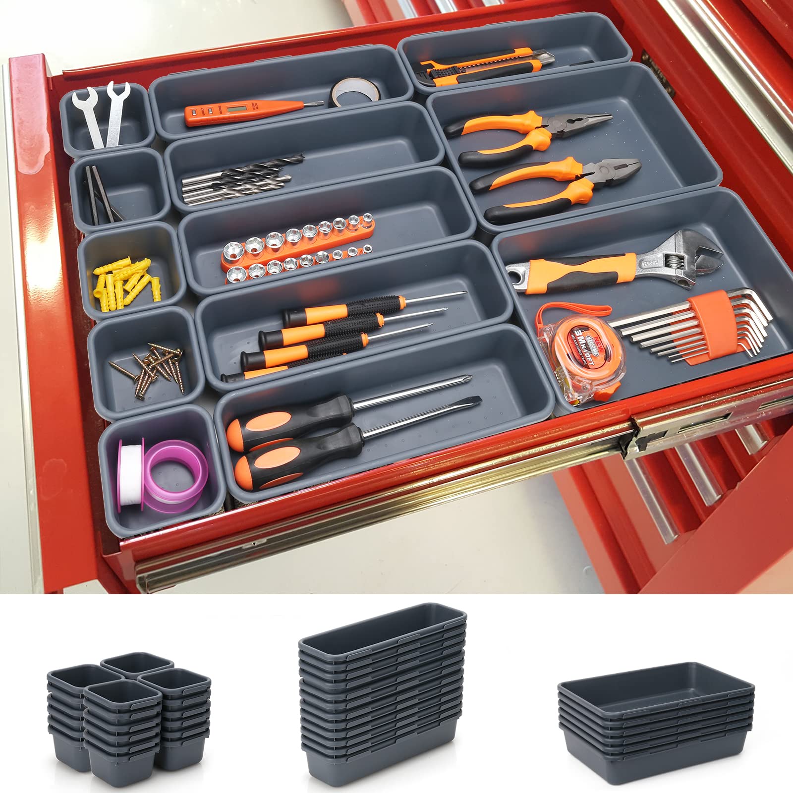 42 Pack Tool Box Organizer Tool Tray Dividers (42 Count)